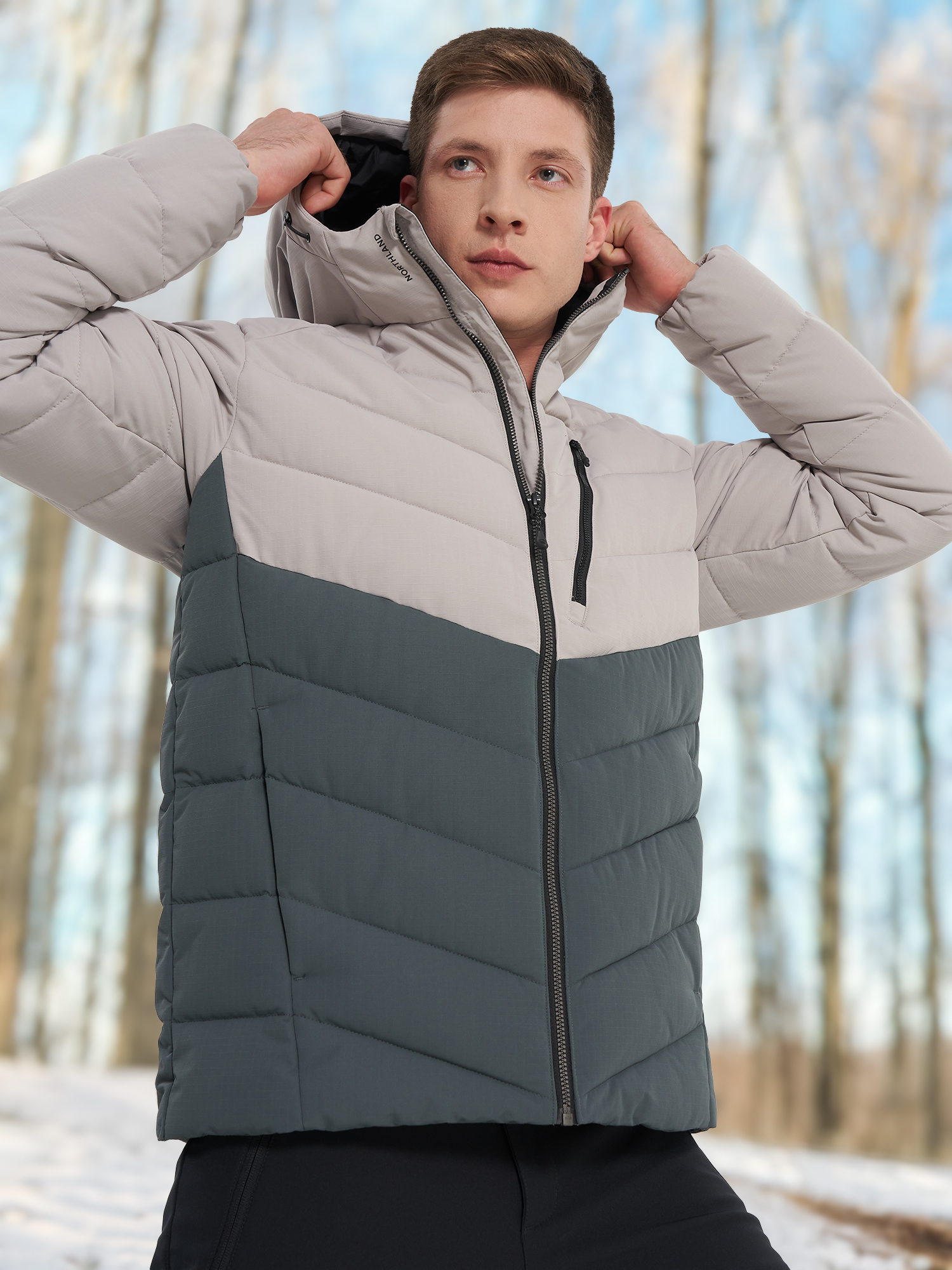 Пуховик мужской Northland, серый, арт. 138291n16-aa