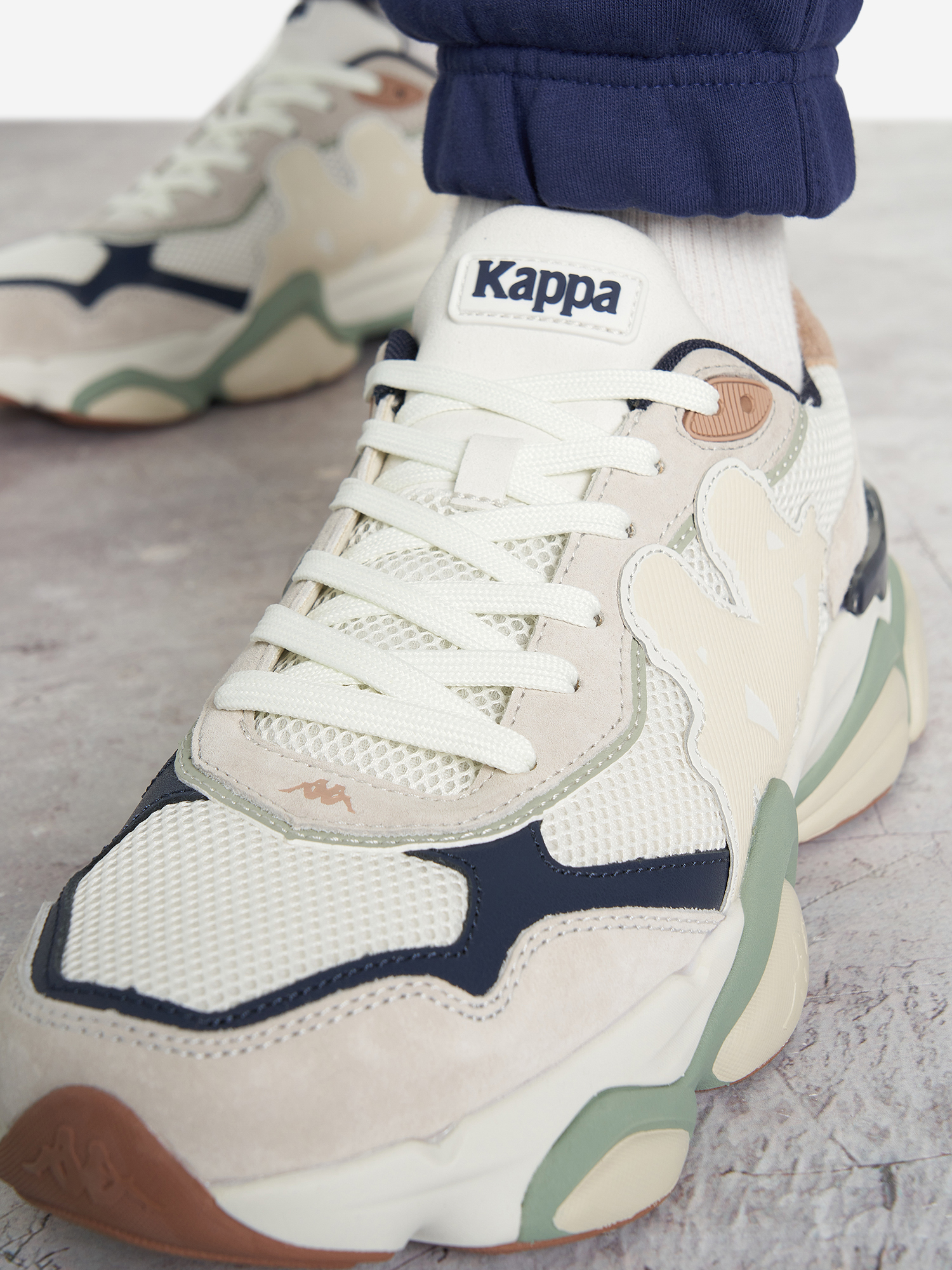 фото Кроссовки мужские kappa pongo, бежевый