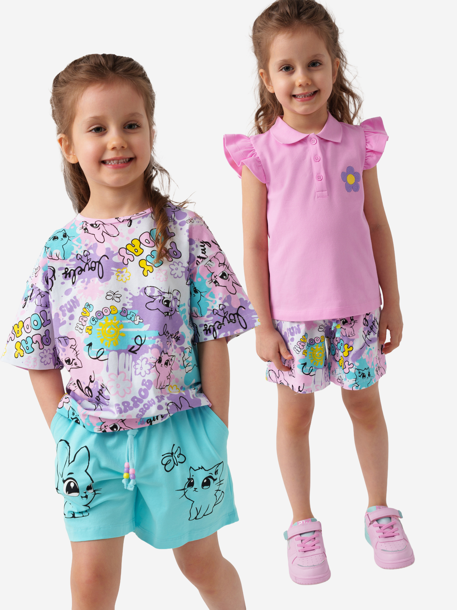 Изображение товара Шорты для девочек, 2 шт в комплекте PlayToday