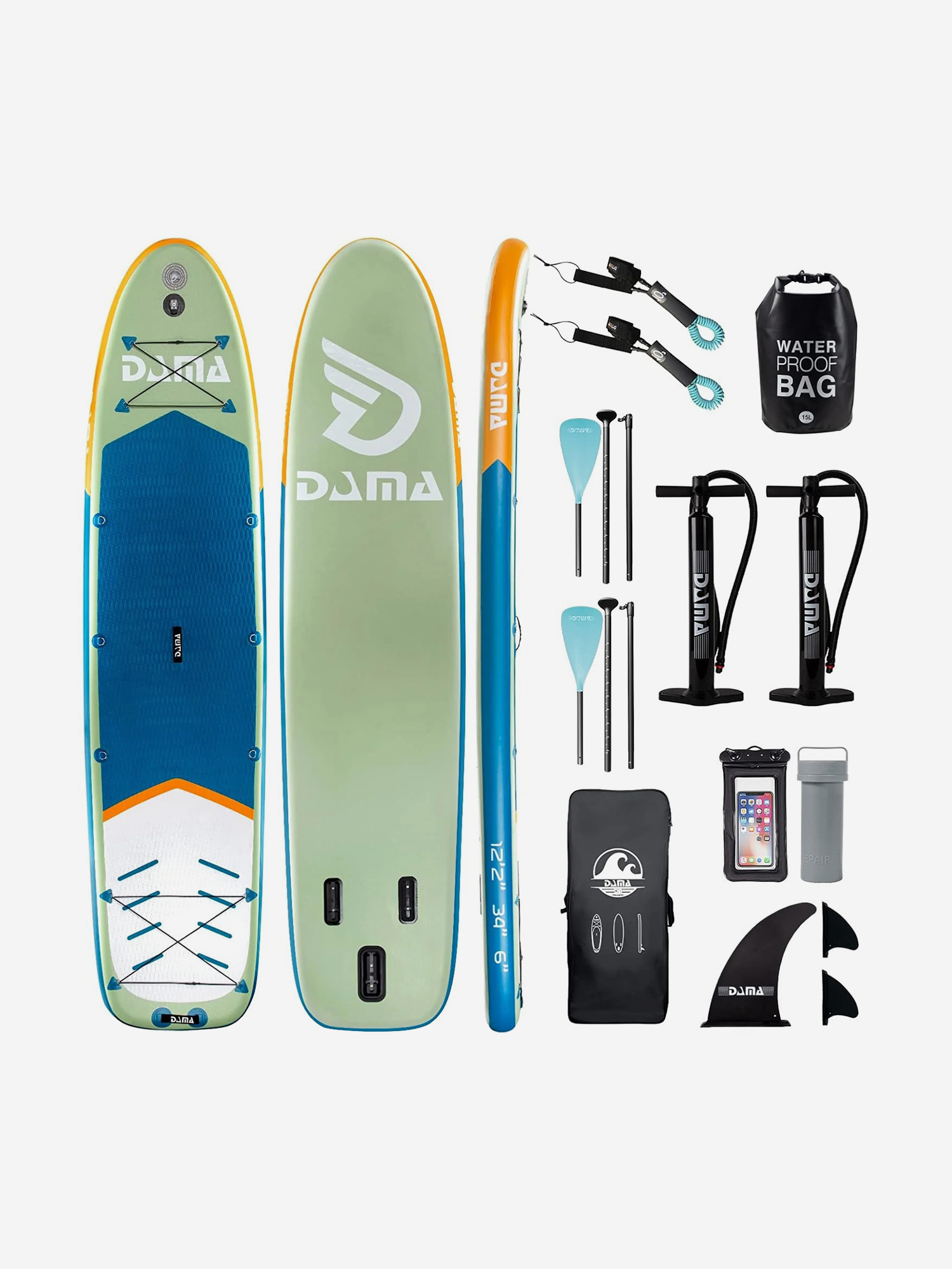 

Надувная SUP-доска DAMA SERIES Fresh Water Couple, Зеленый
