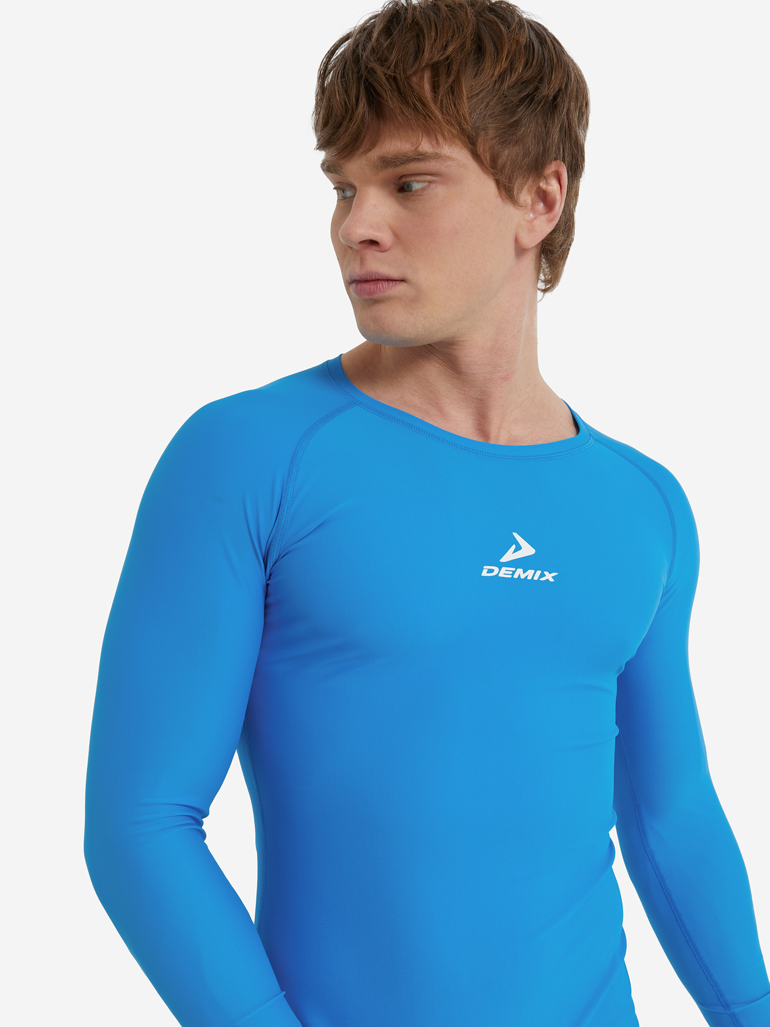 Изображение товара Компрессионный лонгслив Demix для мужчин ярко-голубой