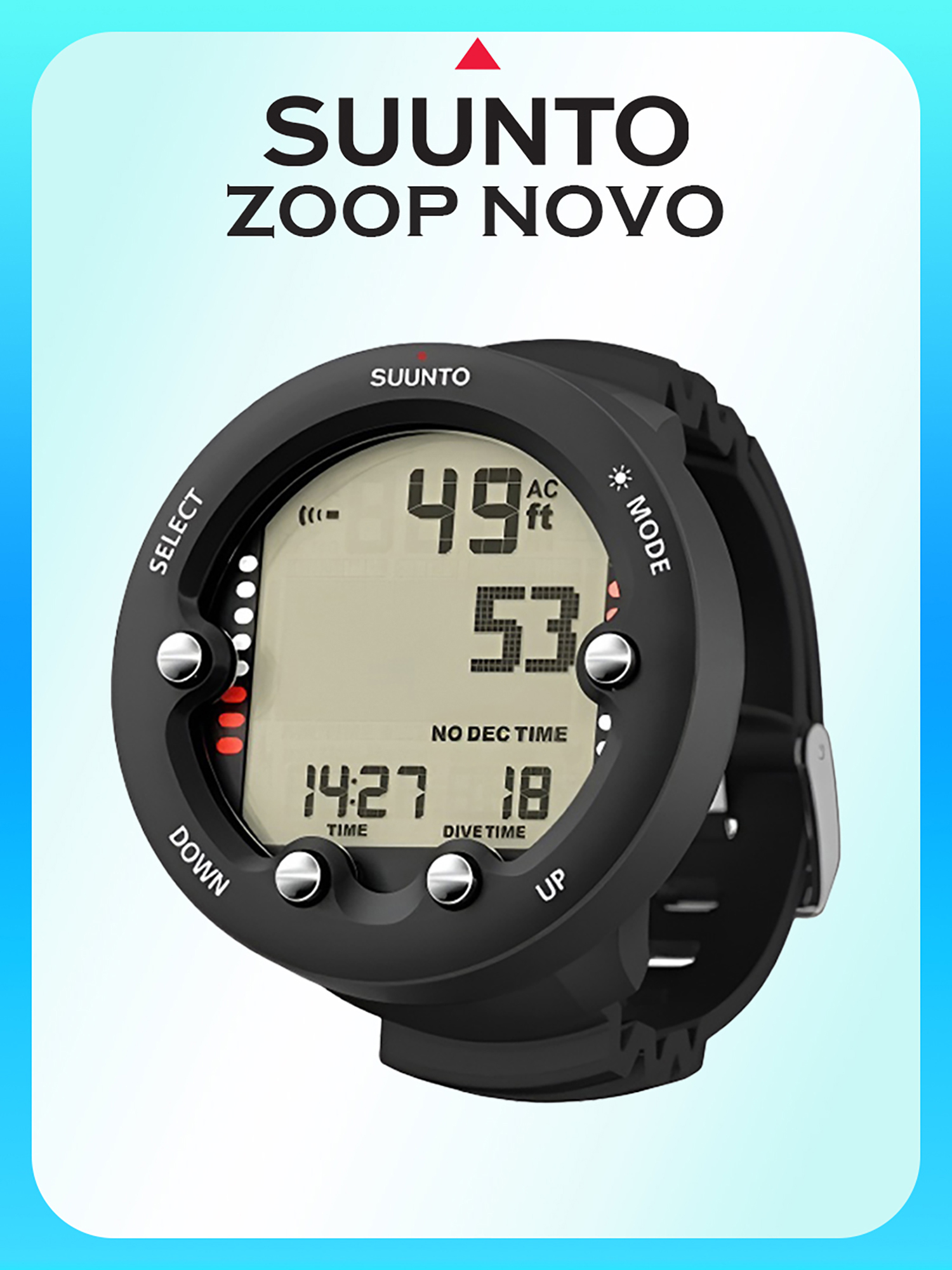 Изображение товара Компьютер для погружений Zoop Novo спортивные часы для подводного плавания