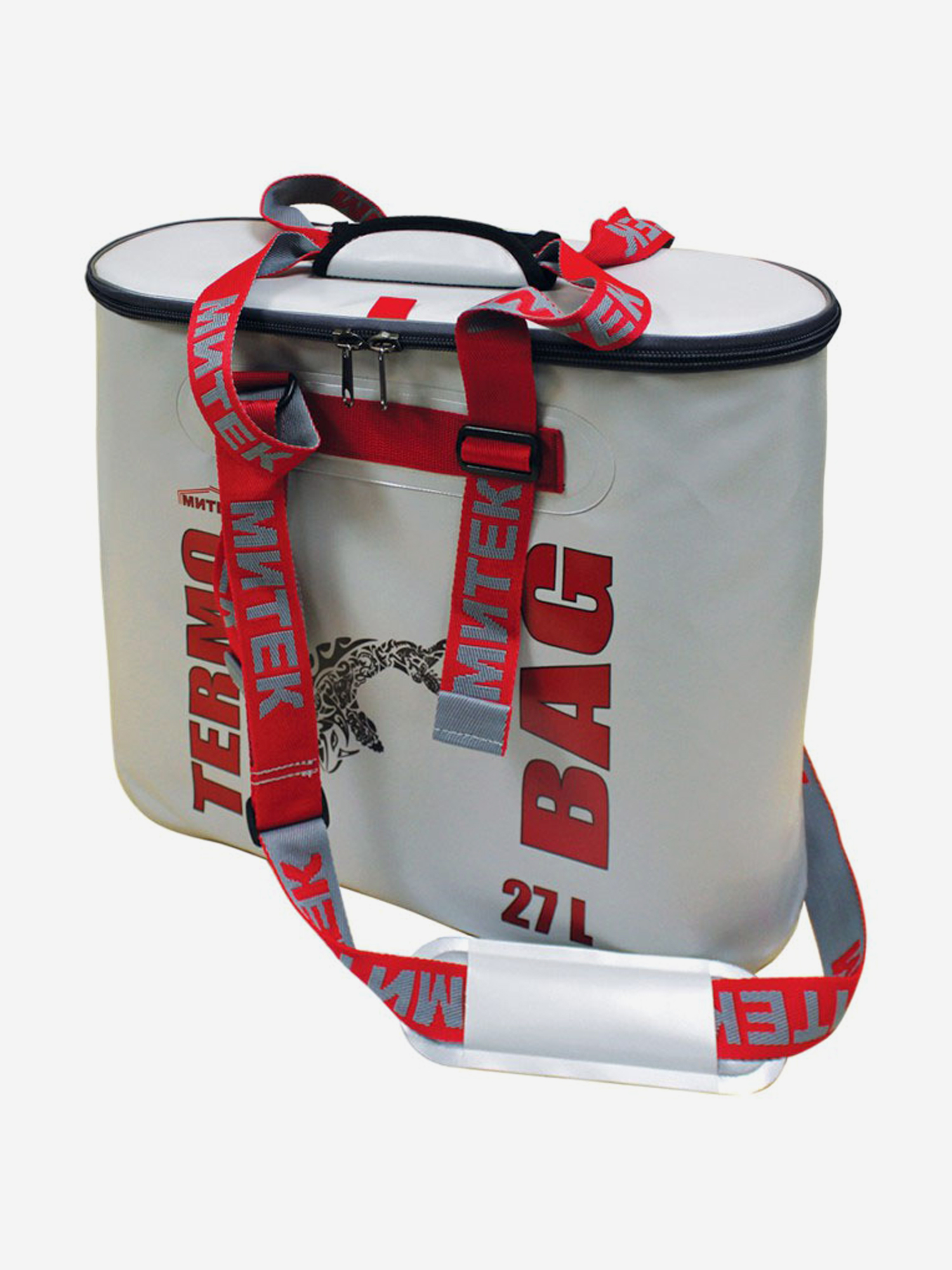 

Сумка-Термос МИТЕК овал 27л (50х20х40) с крышкой (серый), Серый