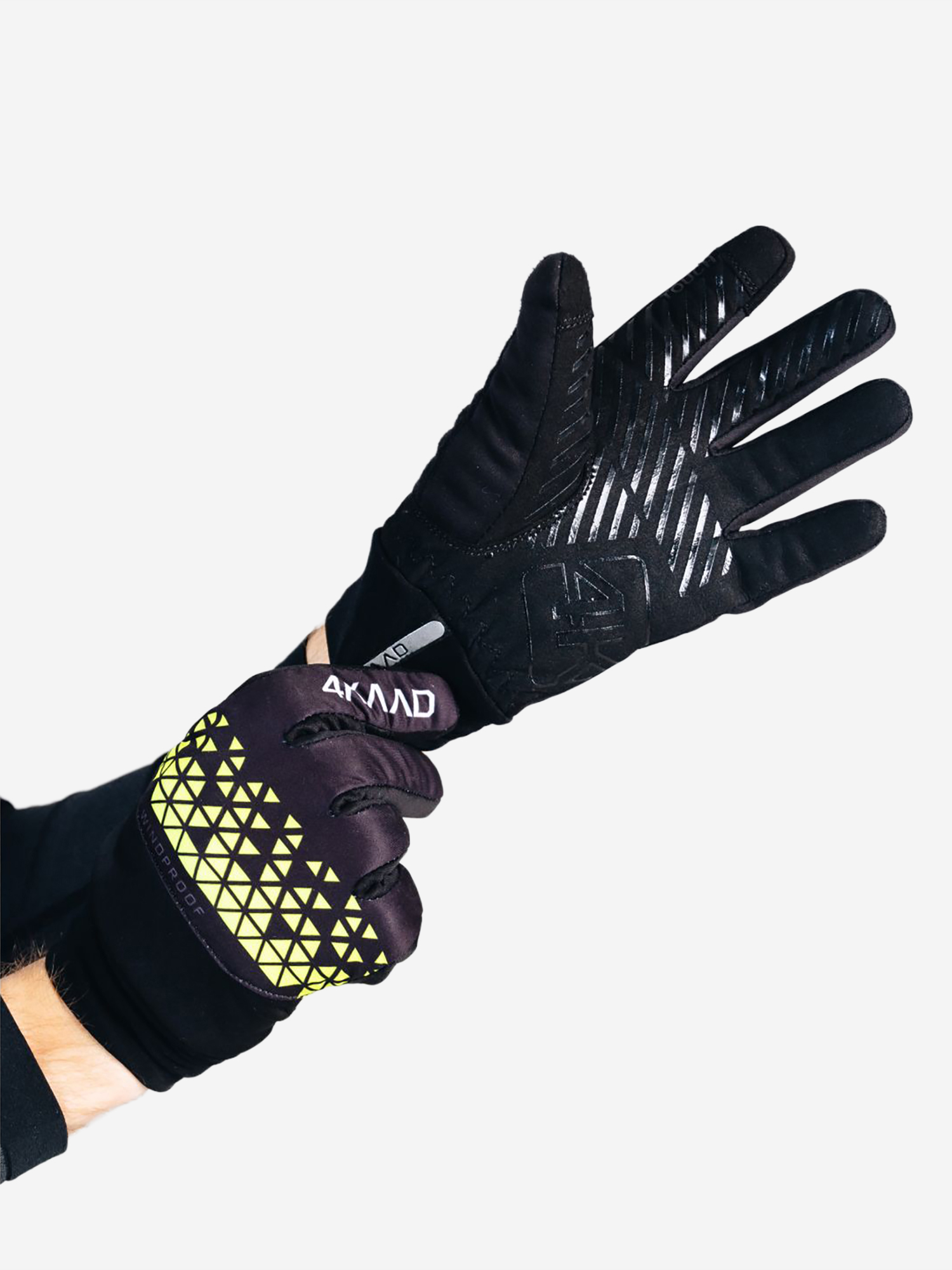 Изображение товара Перчатки 4KAAD Thermo Windproof лыжные, Черный/желтый