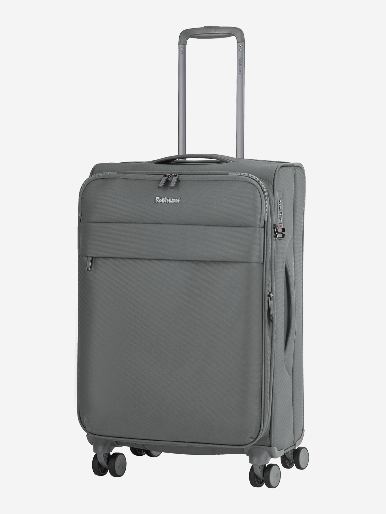 Изображение товара Чемодан Robinzon Montreal серый 68 л вместительный надежный
