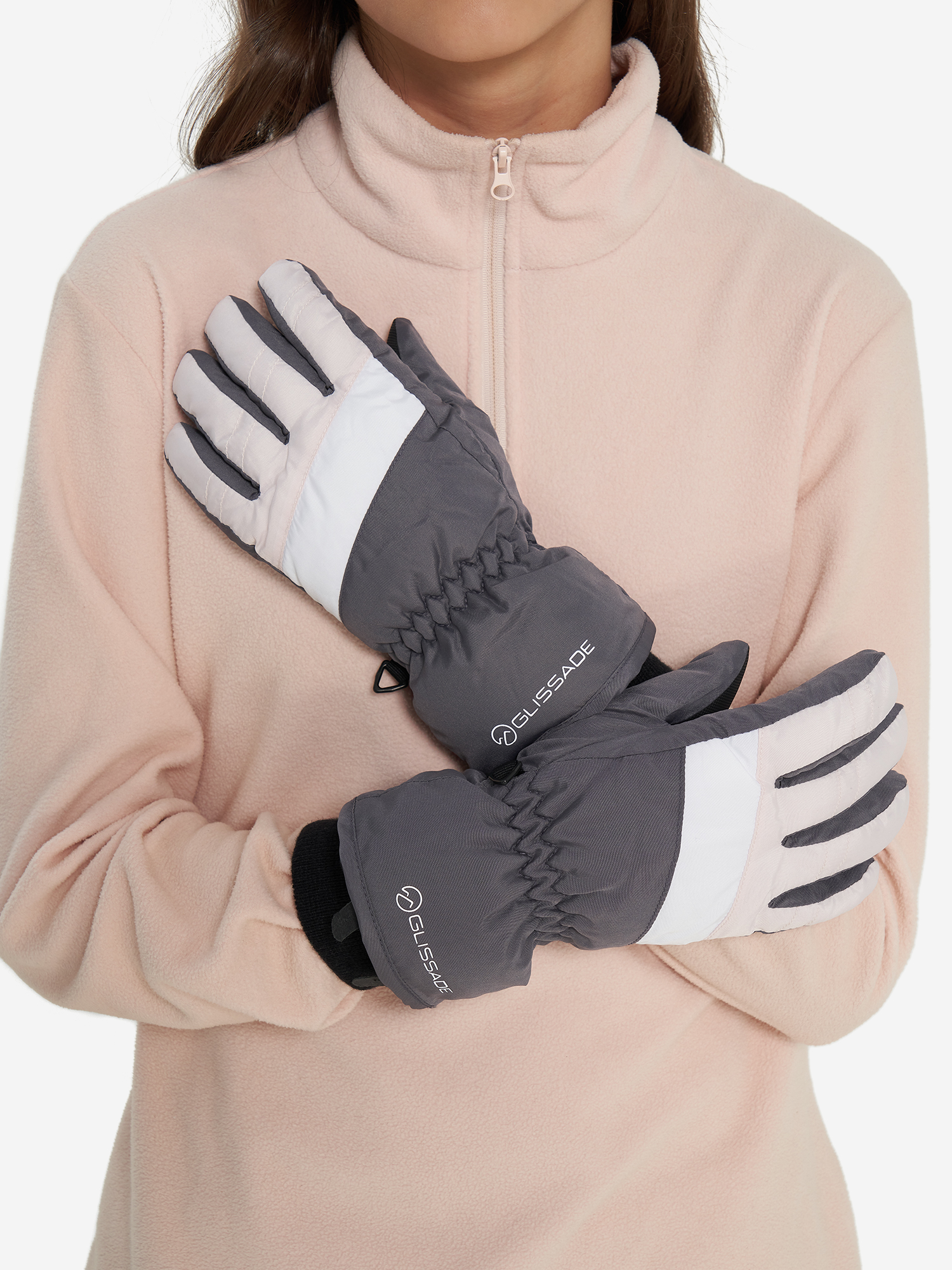 

Перчатки для девочек Glissade, Серый