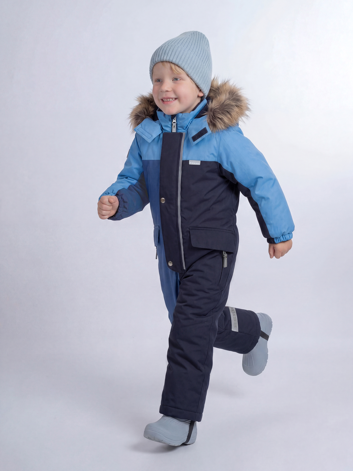 Изображение товара Комбинезон утепленный для мальчиков Kerry Trio синего цвета зимний