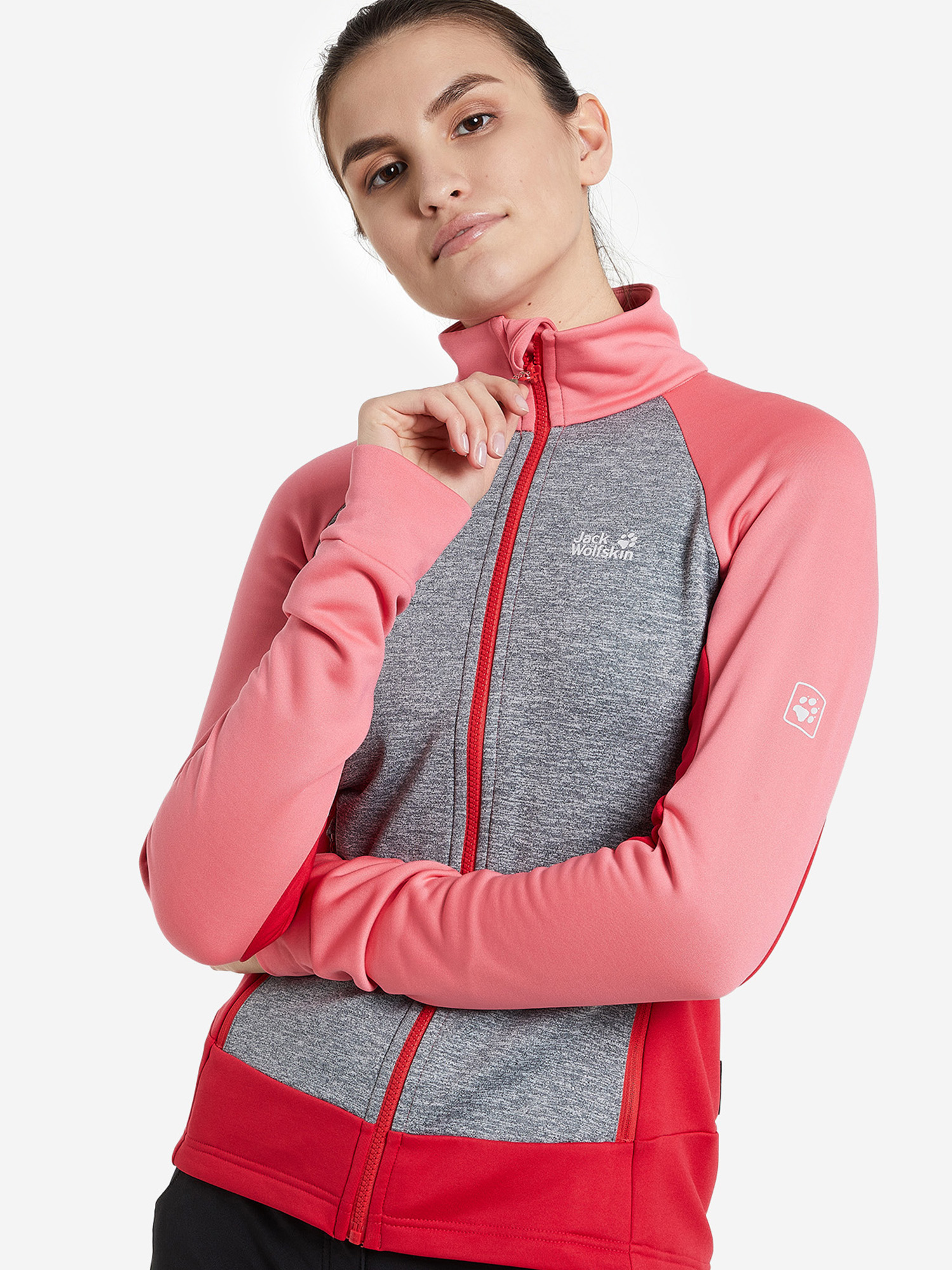

Джемпер флисовый женский Jack Wolfskin Sky Peak, Красный