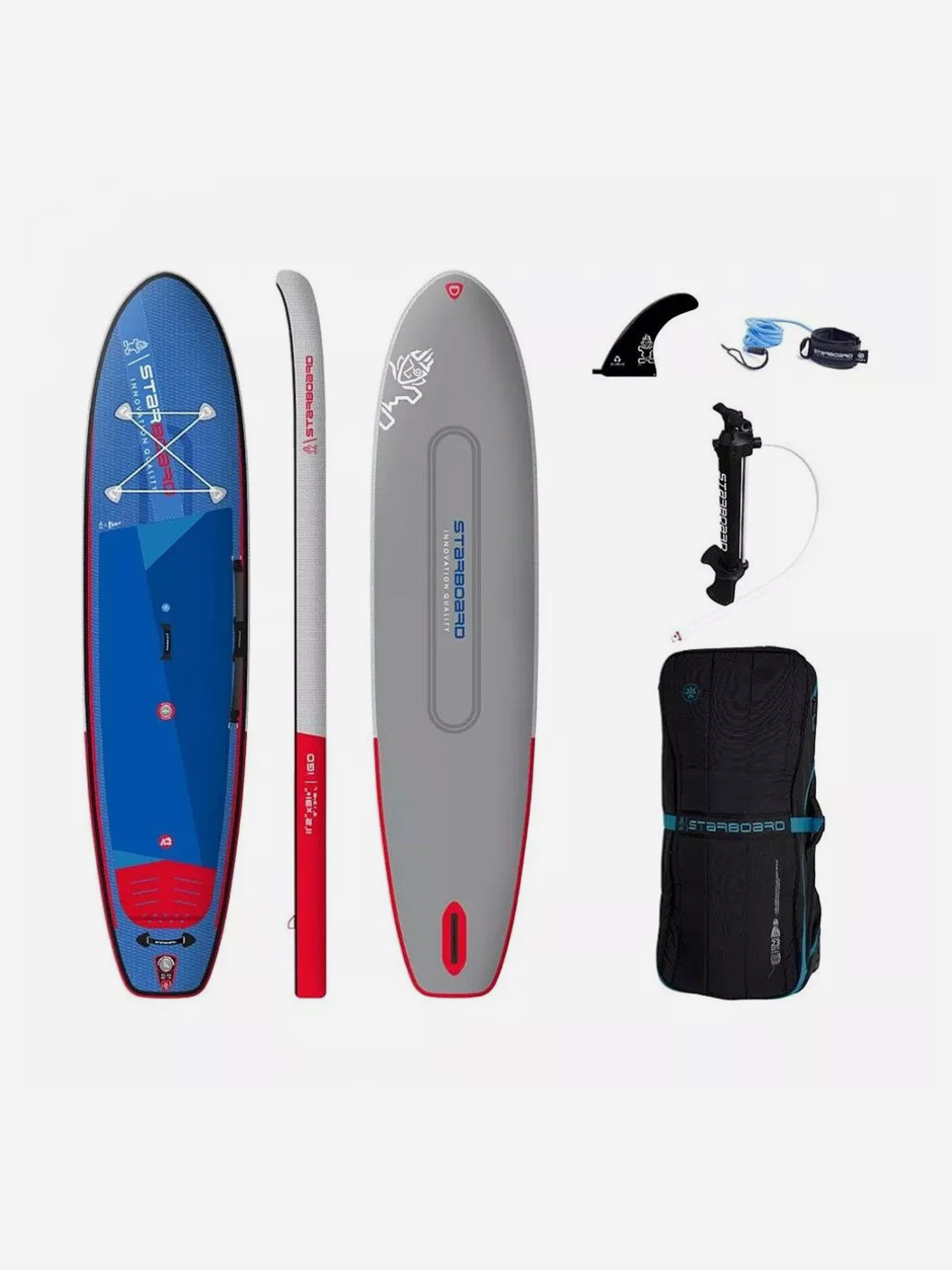 

Доска SUP надувная Starboard iGO Deluxe DC 11'2"х31+"х6", Мультицвет