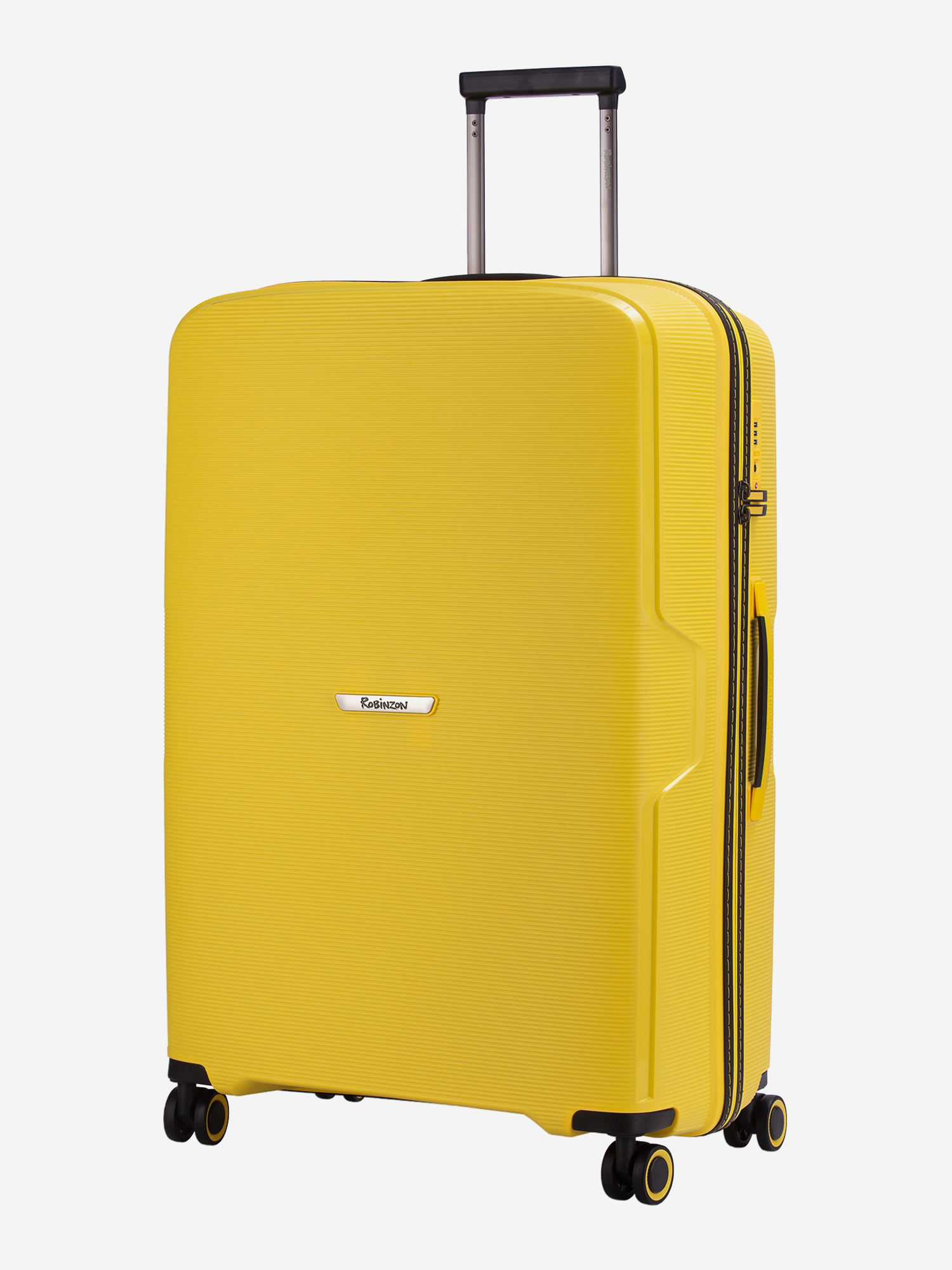 Изображение товара Чемодан Robinzon желтый/черный большой с гарантией 5 лет