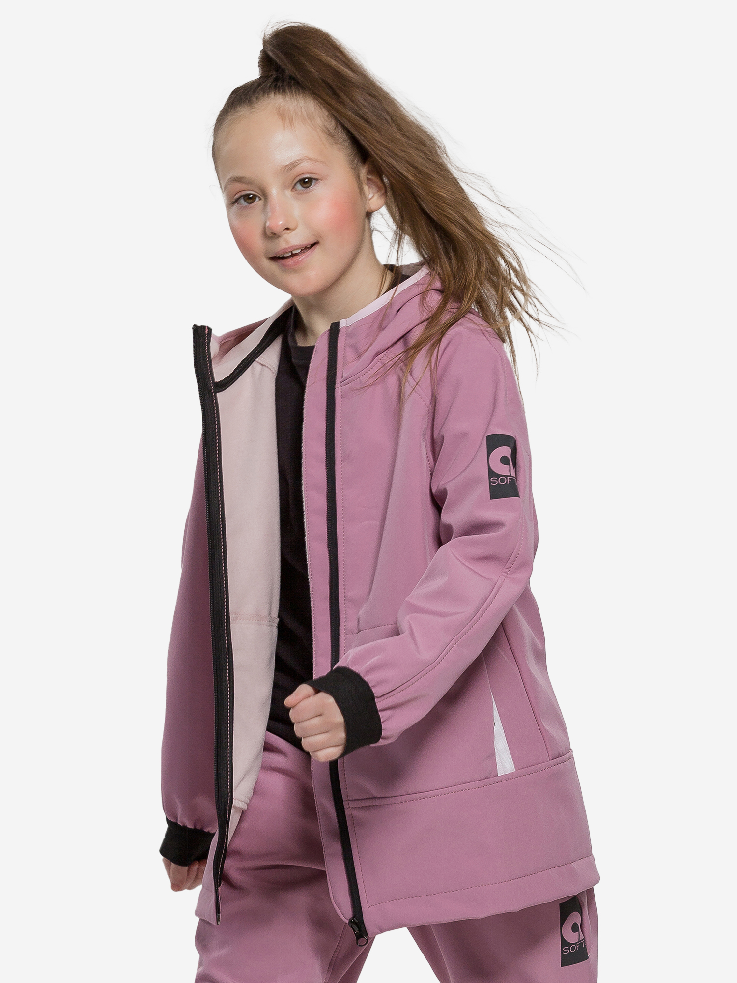 Ветровка Софтшелл SoftShell для девочки Artel, Розовый когтерез боковой с нескользящими ручками средний отверстие 9 мм бело розовый