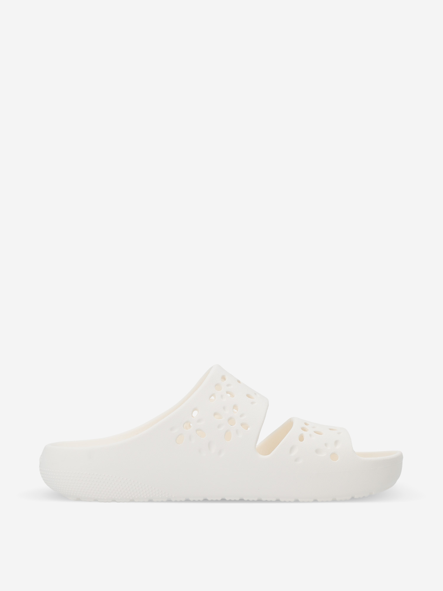 фото Шлепанцы женские crocs classic floral cut out, белый
