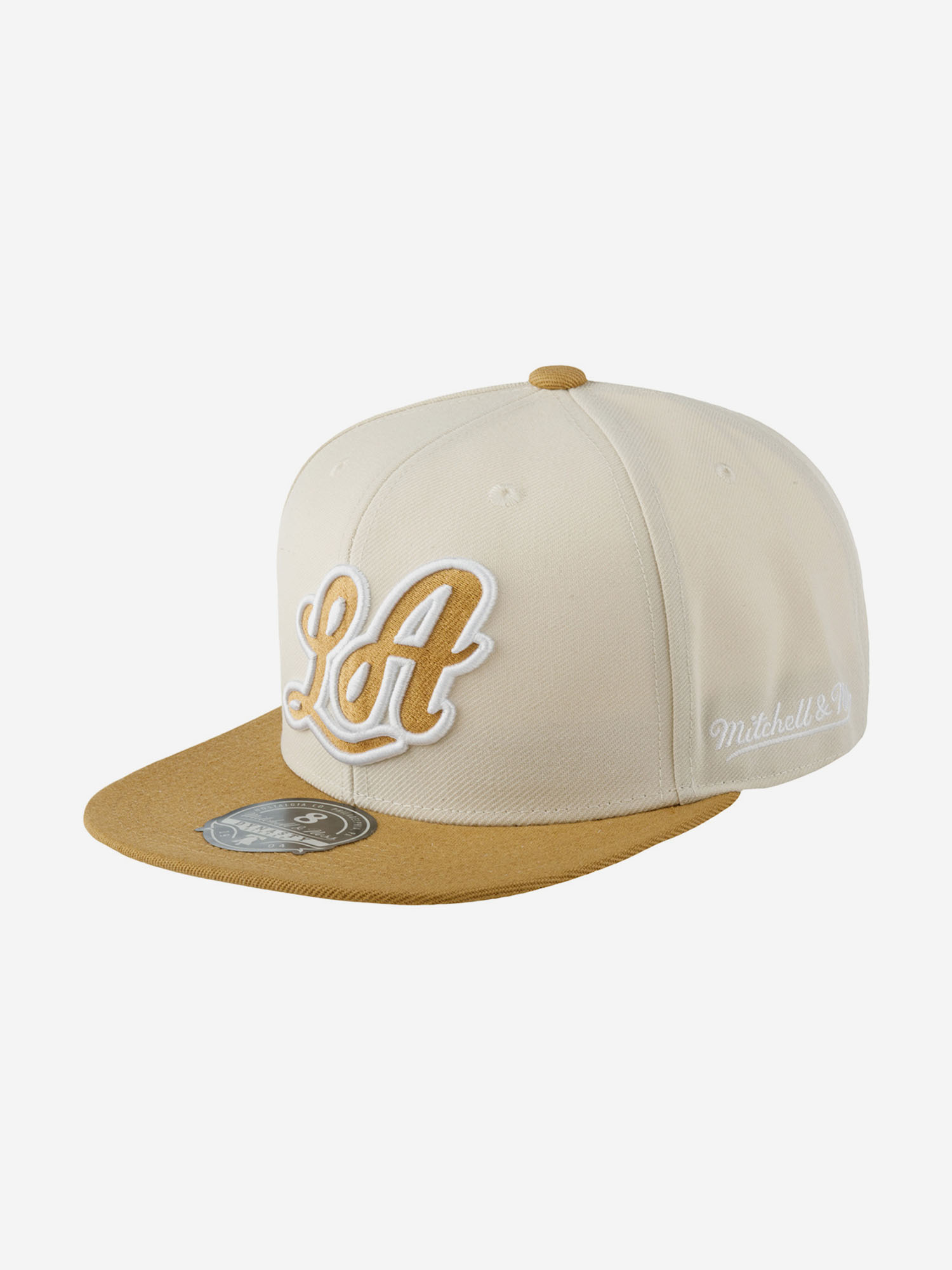 

Бейсболка с прямым козырьком MITCHELL NESS 6HSFSH21348-LALOFWH Los Angeles Lakers NBA (бежевый), Бежевый