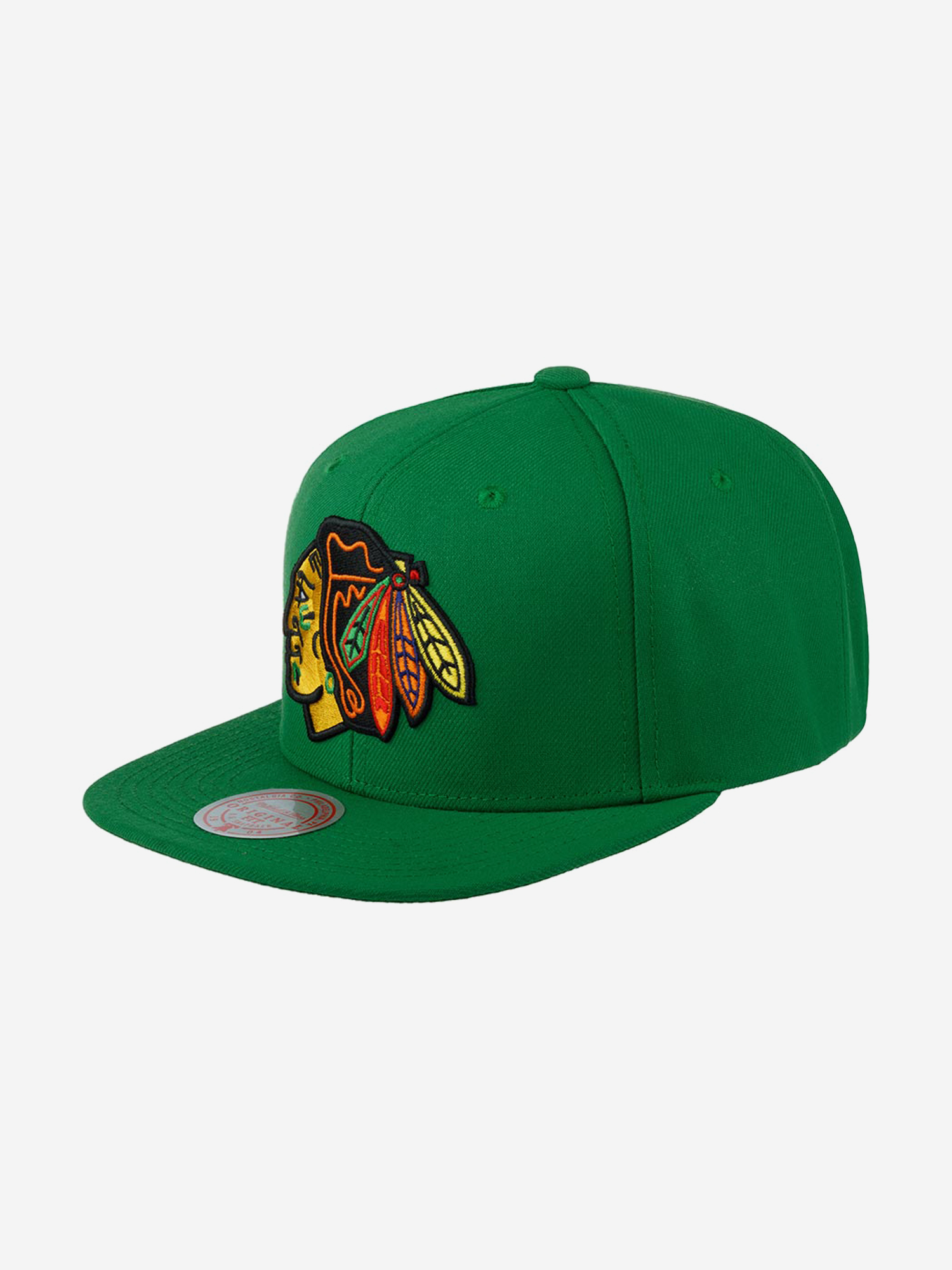 Бейсболка с прямым козырьком MITCHELL NESS 6HSSDX22015-CBHGREN Chicago Blackhawks NHL (зеленый), Зеленый