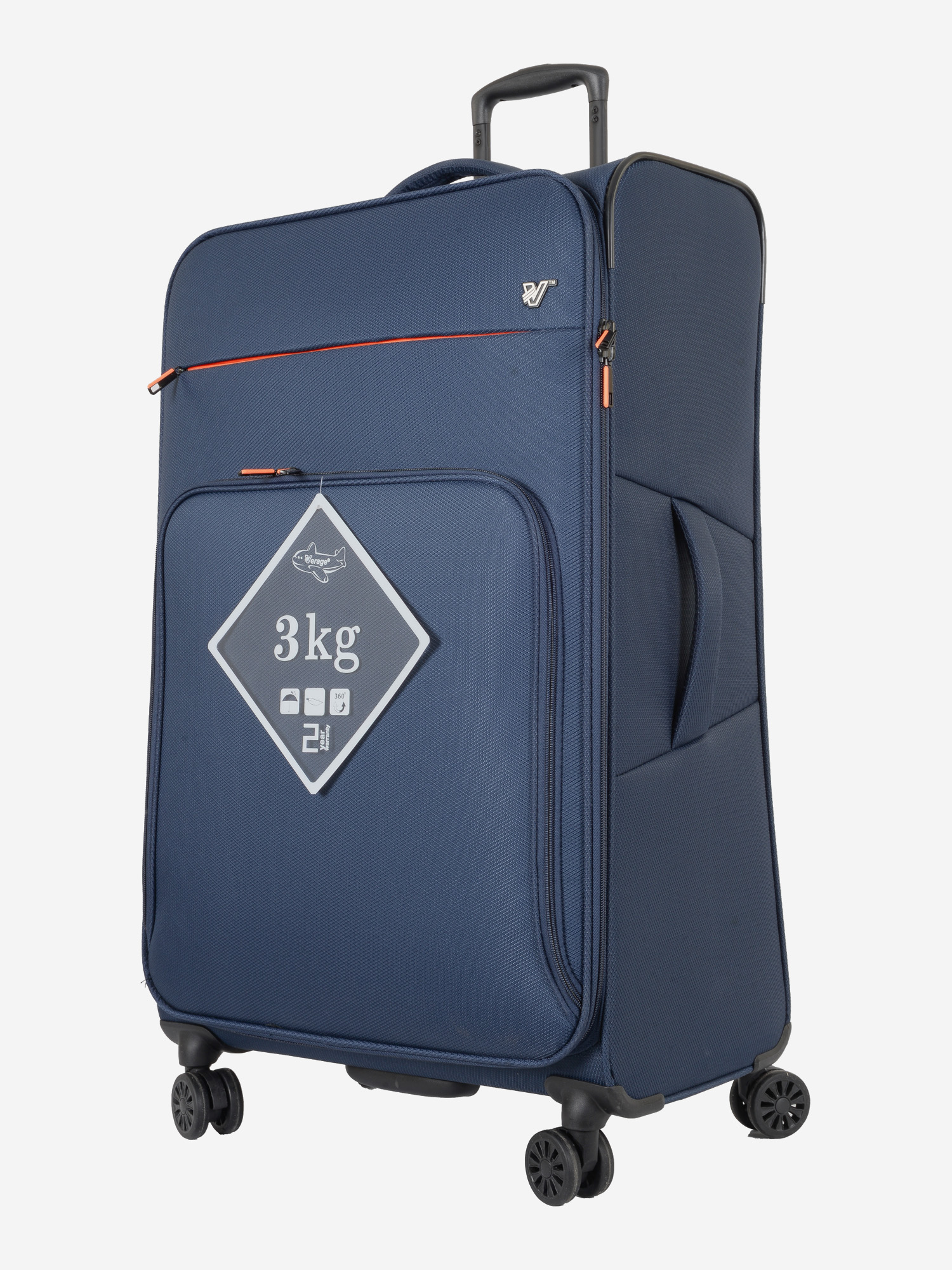 Изображение товара Чемодан Verage голубого цвета 30x48x80 см объем 105 л чемодан большой