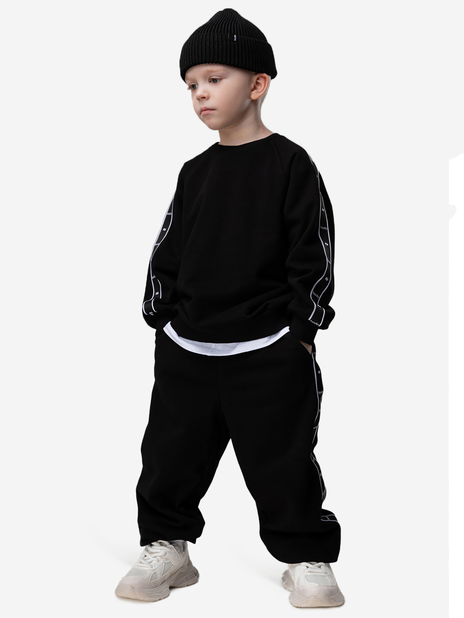 Изображение товара Детский спортивный костюм bodo для мальчиков демисезонный черный