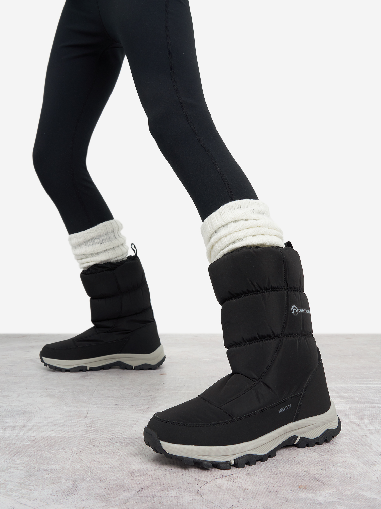 Сапоги утепленные для девочек Outventure Frosty, черный, арт. 27840