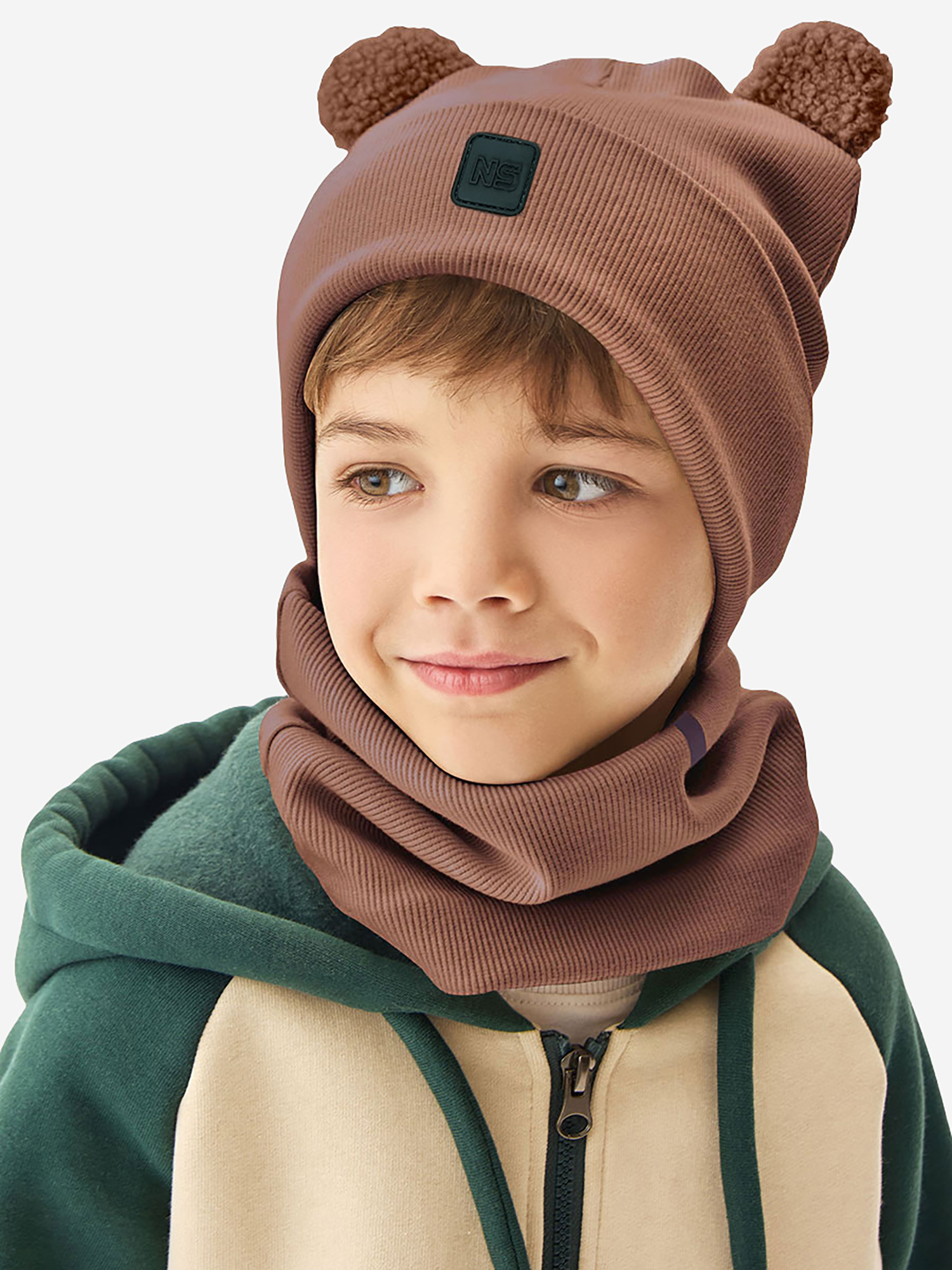 Изображение товара Комплект шапка и снуд NIKASTYLE, Шоколад