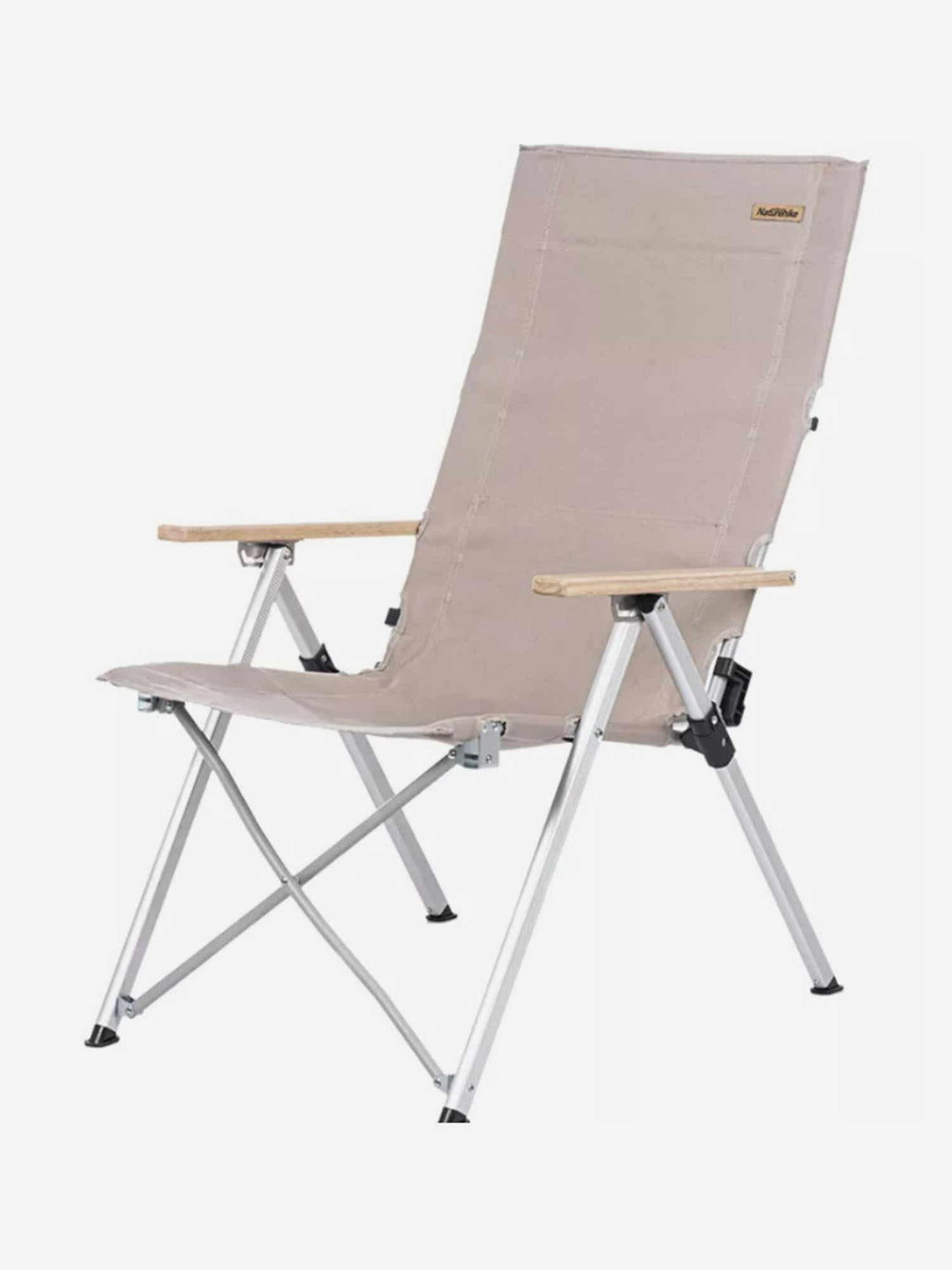 Кресло туристическое Naturehike складное, регулируемое, хаки, до 140 кг, Зеленый кресло шезлонг складное ника с подножкой к3 с ными полосками