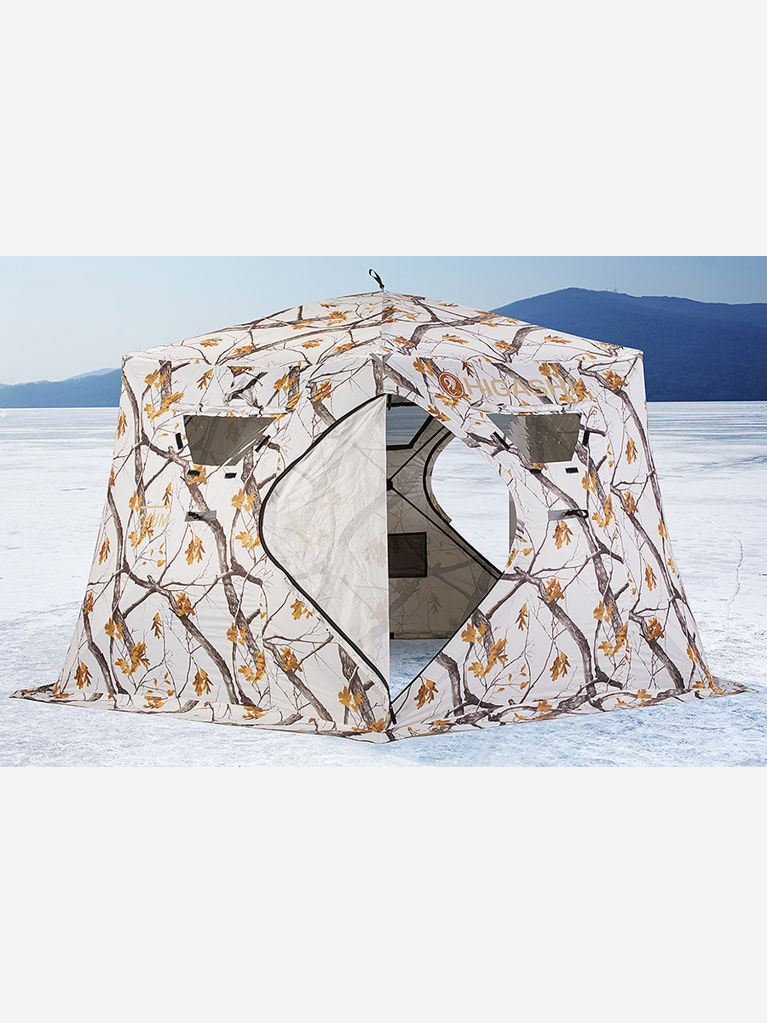 Изображение товара Зимняя палатка HIGASHI Winter Camo Chum для зимней рыбалки охоты 6 мест автоматическая сборка