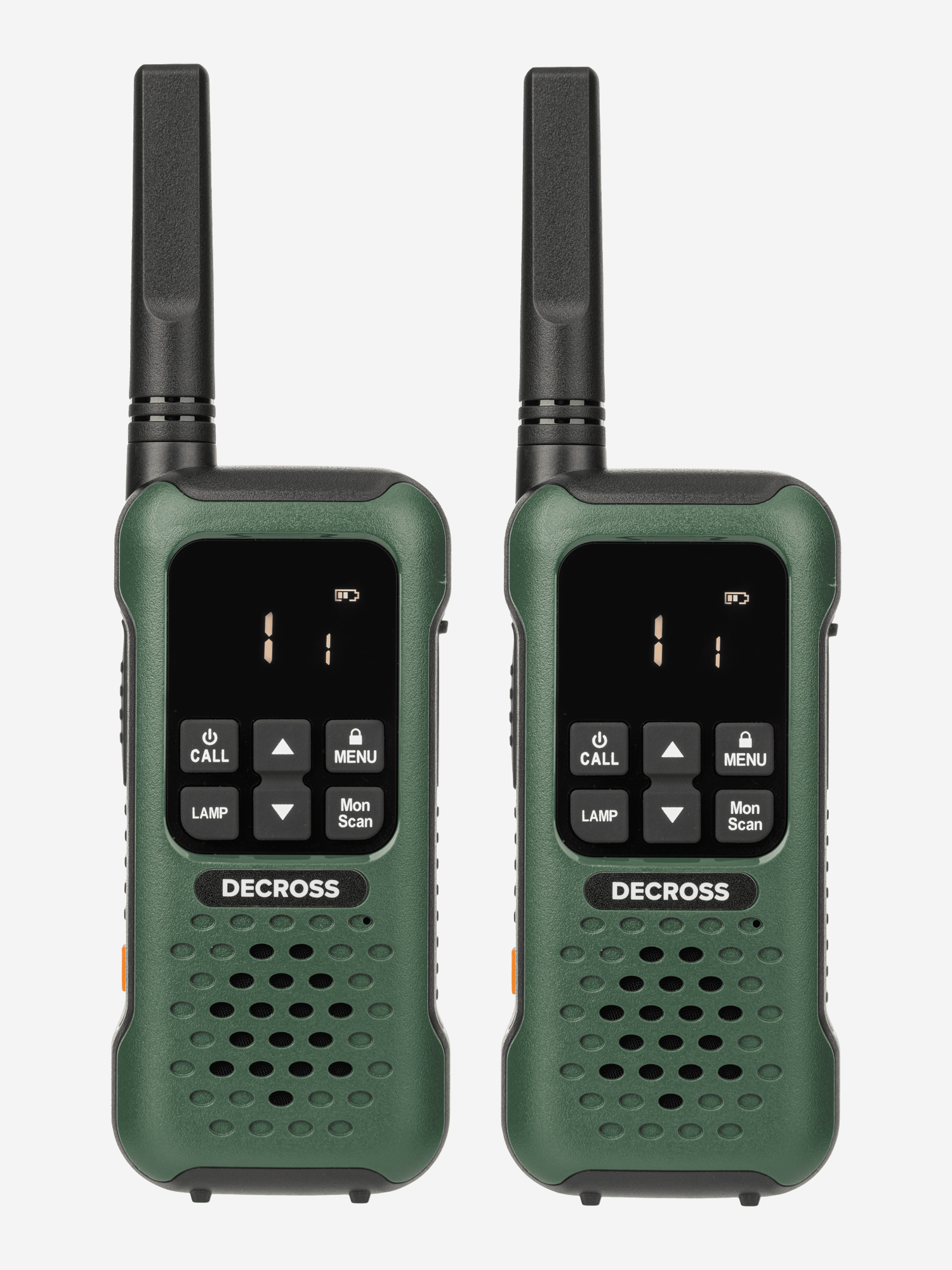 Комплект из двух радиостанций Decross DC93 Dark Green Twin EU с ЗУ, портативная акустика rombica mysound bt s035 capella green
