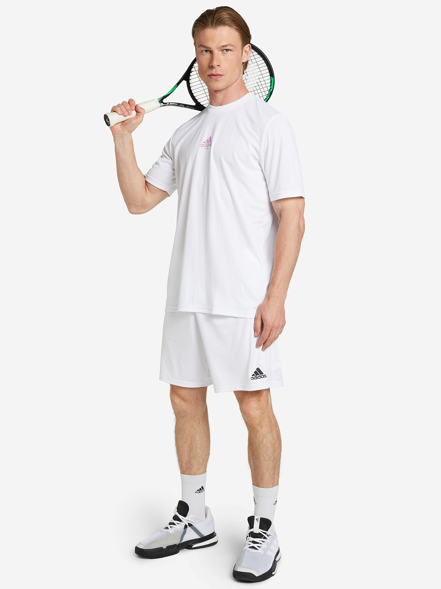 Футболка мужская adidas Padel Graphic, Белый HG2040A01-, размер RUS 48-50 | EUR M - фото 3