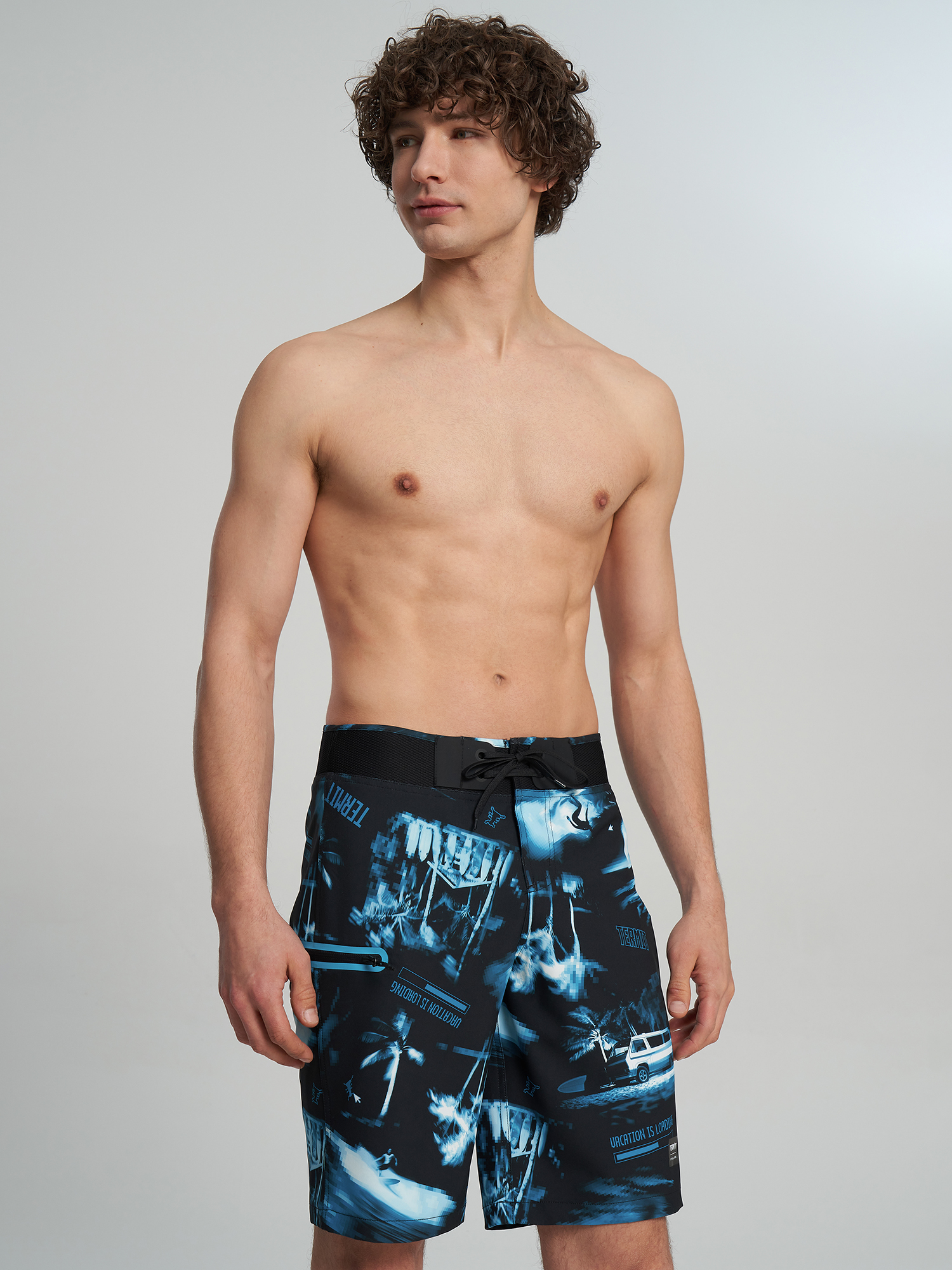 Изображение товара Мужские плавательные шорты Termit черные для серфинга и пляжного отдыха