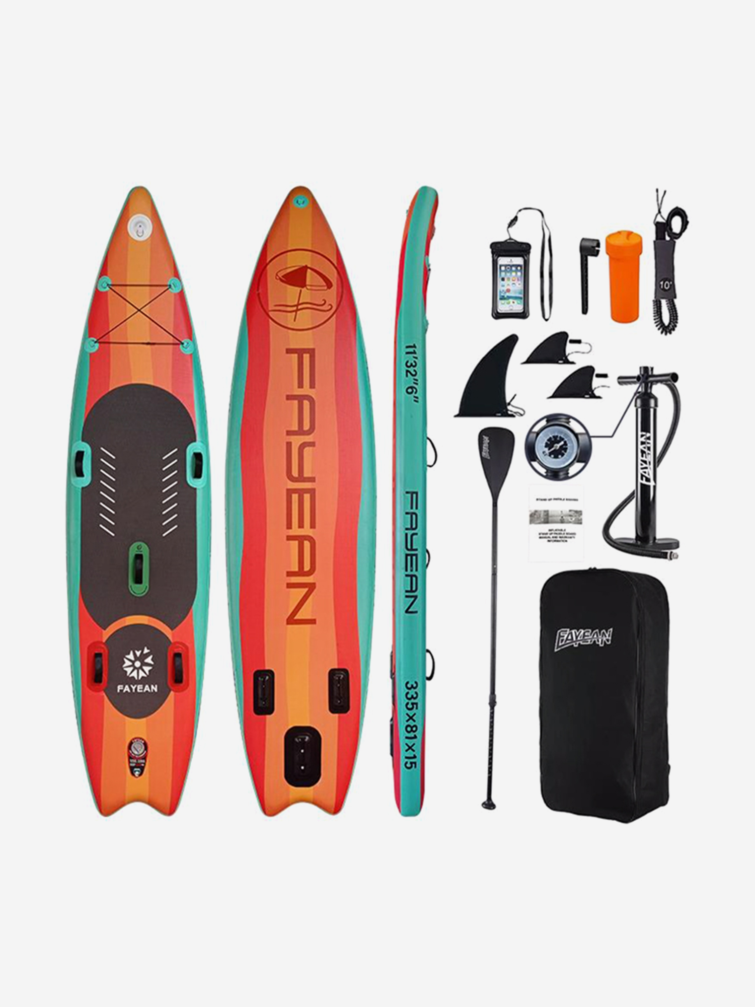 

SUP-доска надувная Fayean Sunset 11, Зеленый