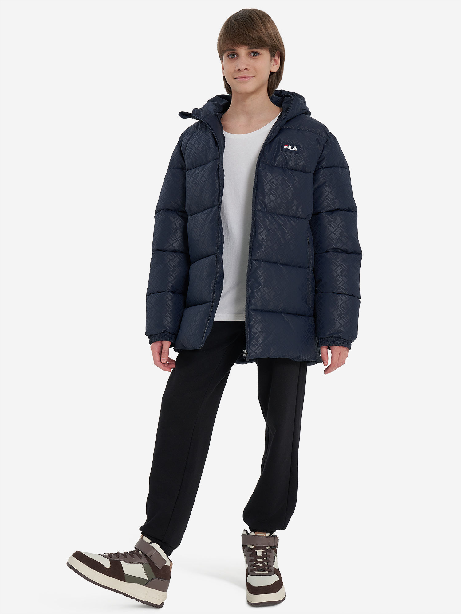 фото Пуховик для мальчиков fila, синий