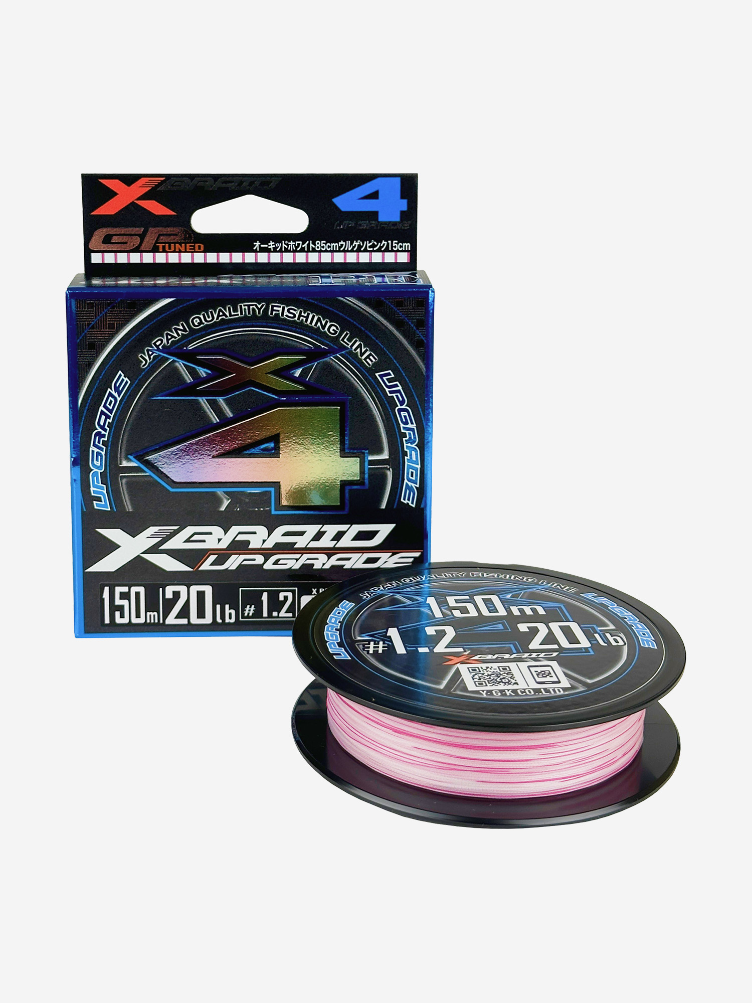 

Шнур YGK X-Braid Upgrade X4 150м White Pink #1.2, 0.185мм, 20lb, 9.0кг, Розовый