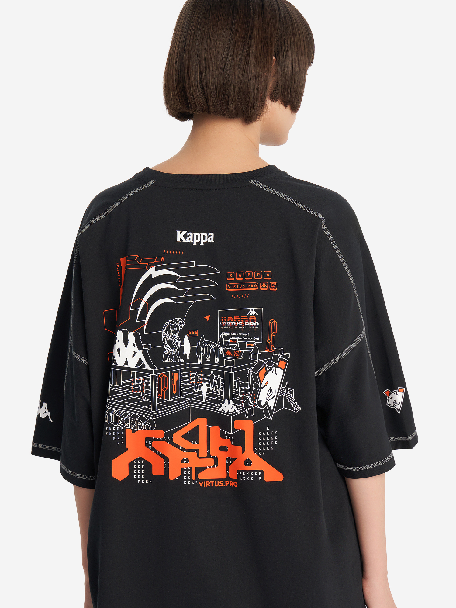 фото Футболка kappa x virtus.pro, черный