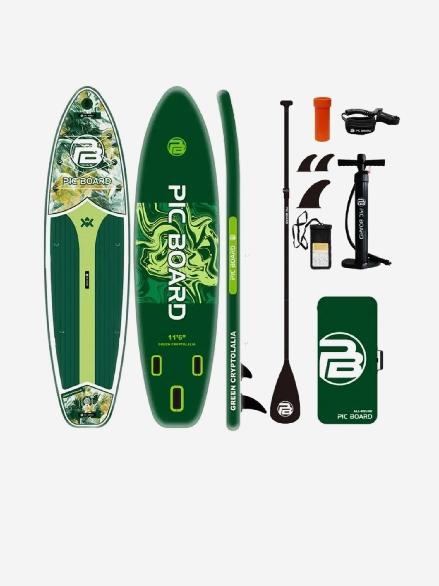 Изображение товара Сапборд надувной Skatinger PIC BOARD GREEN FANTASY