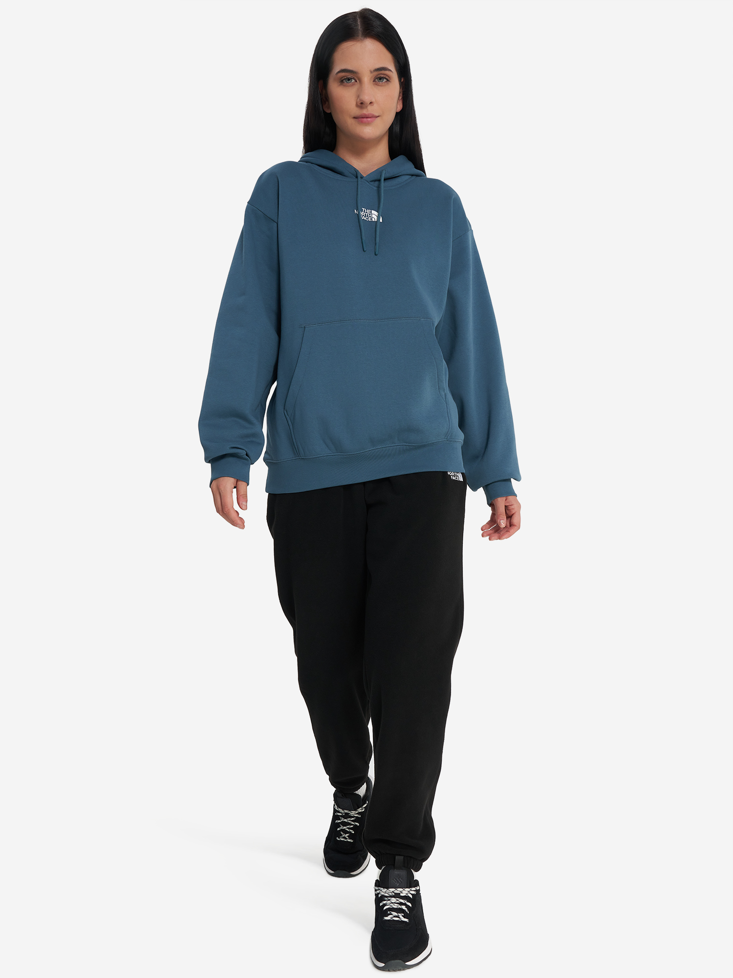 фото Худи женское оверсайз the north face essential, синий