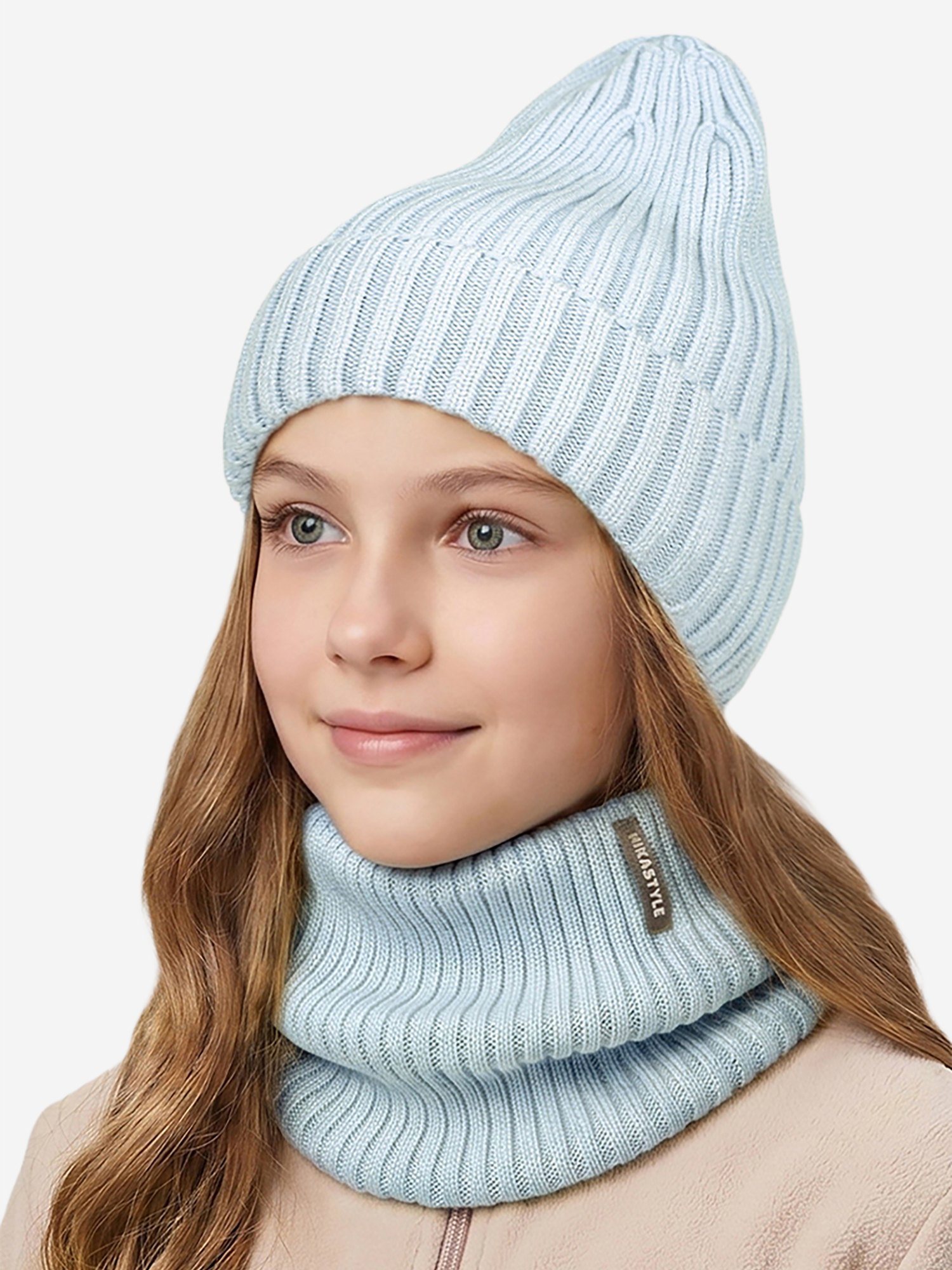 Изображение товара Комплект шапка и снуд NIKASTYLE, Лед Изображение товара Комплект шапка и снуд NIKASTYLE, Лед