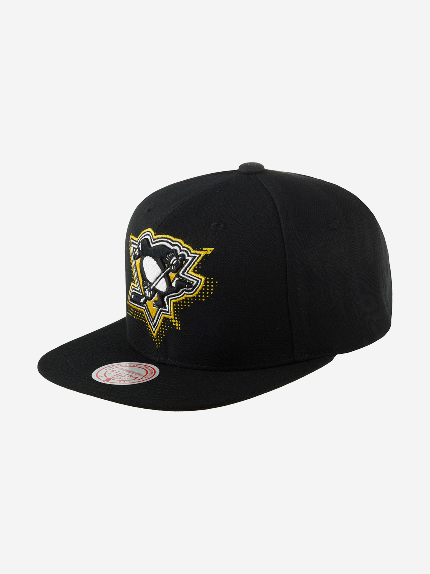 Изображение товара Бейсболка с прямым козырьком MITCHELL NESS HHSS6086-PPEYYPPPBLCK Pittsbugh Penguins NHL