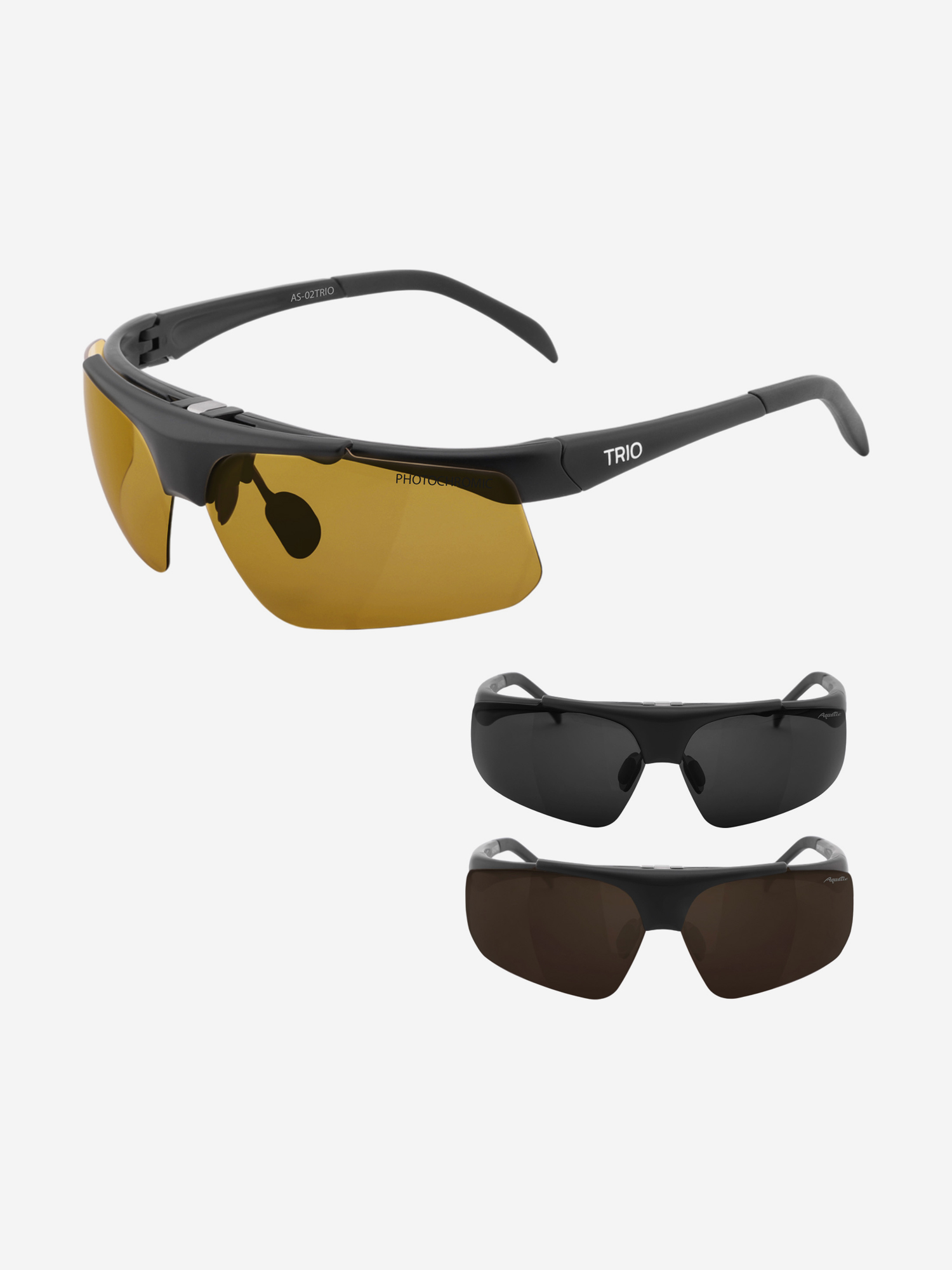 Солнцезащитные очки AQUATIC модель TRIO AS-02TRIO Серый 6504₽