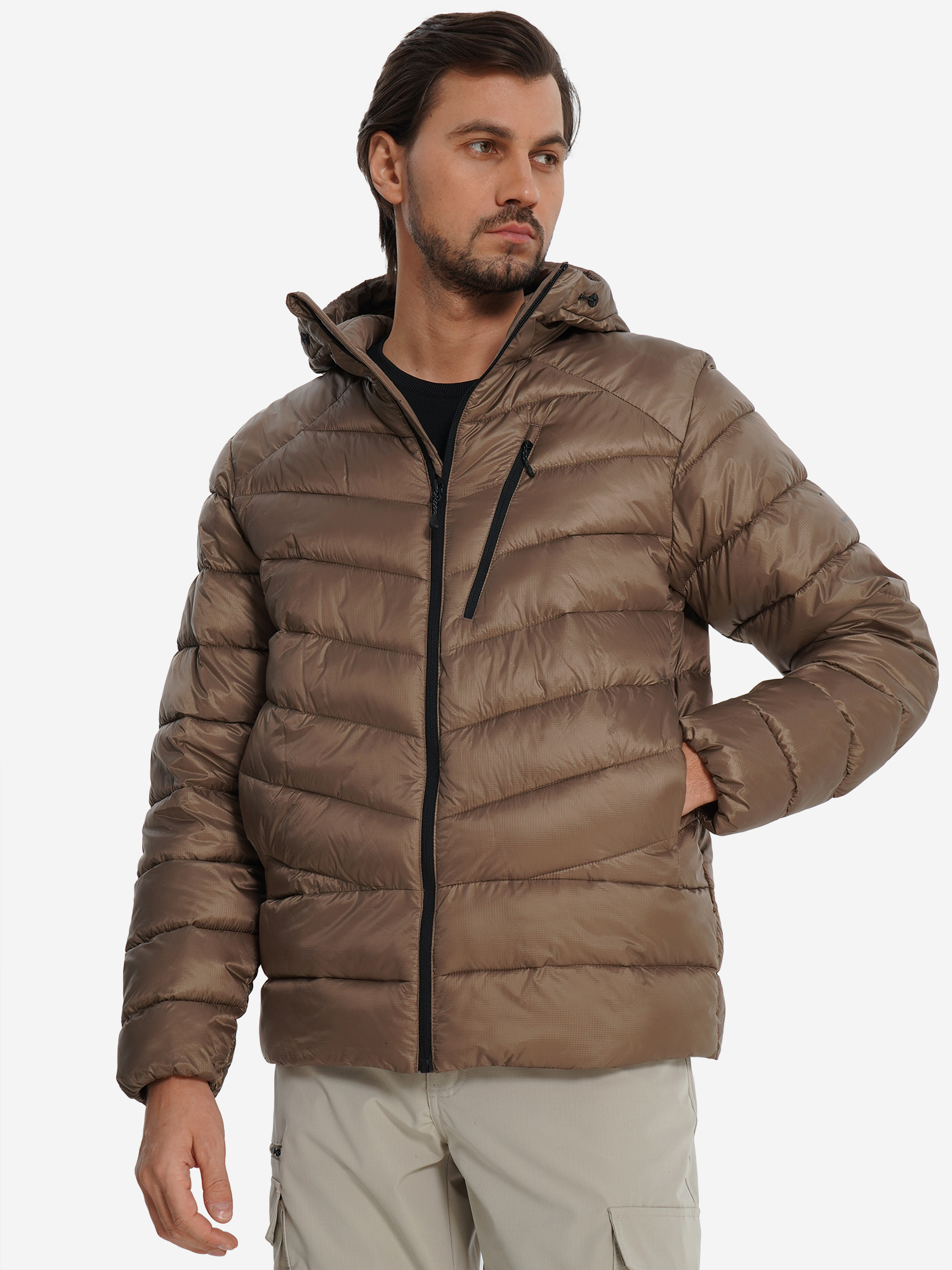 Пуховик мужской Northland, коричневый, арт. 120951n16-t3