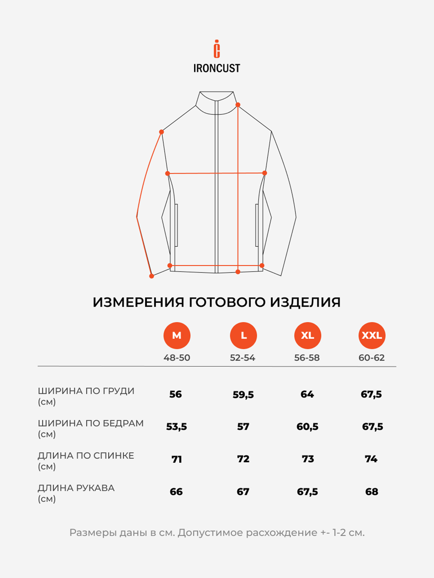 Толстовка на молнии флисовая кофта IRONCUST, Синий TMS-50YXDII1I-8, размер 48-50 - фото 4