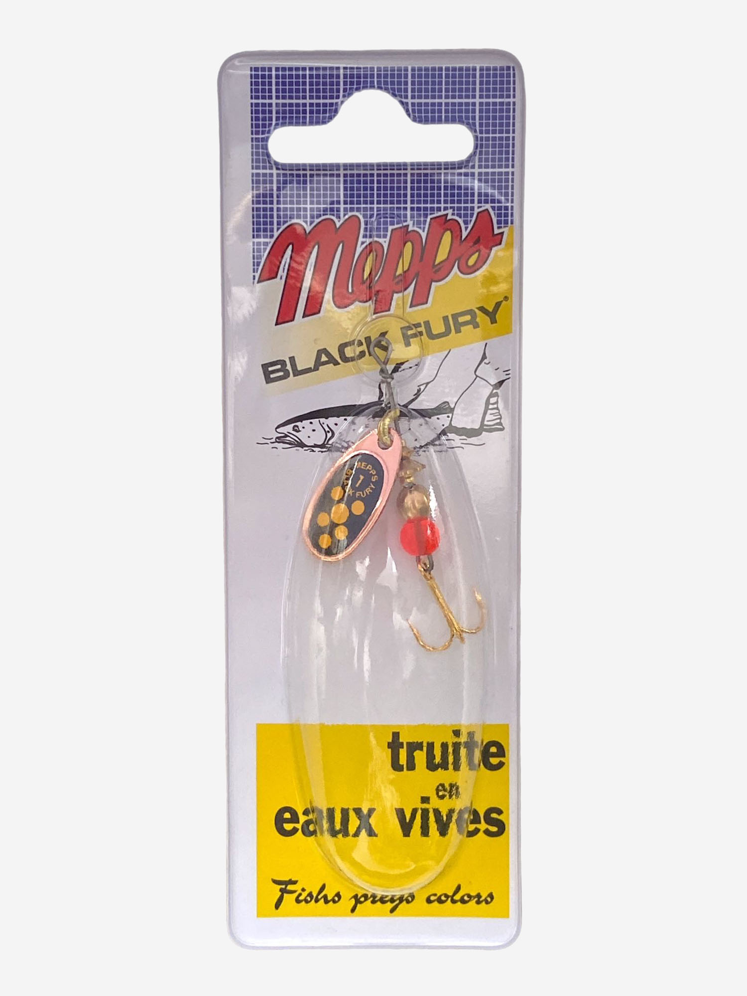 

Блесна вращающаяся MEPPS "Black Fury JAUNE CU" №1 (3.5 г) блистер, Красный