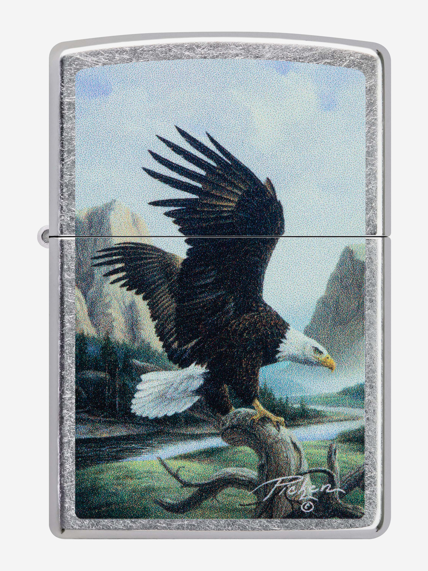 

Зажигалка бензиновая ZIPPO 49822 Eagle Linda Picken, Серебряный