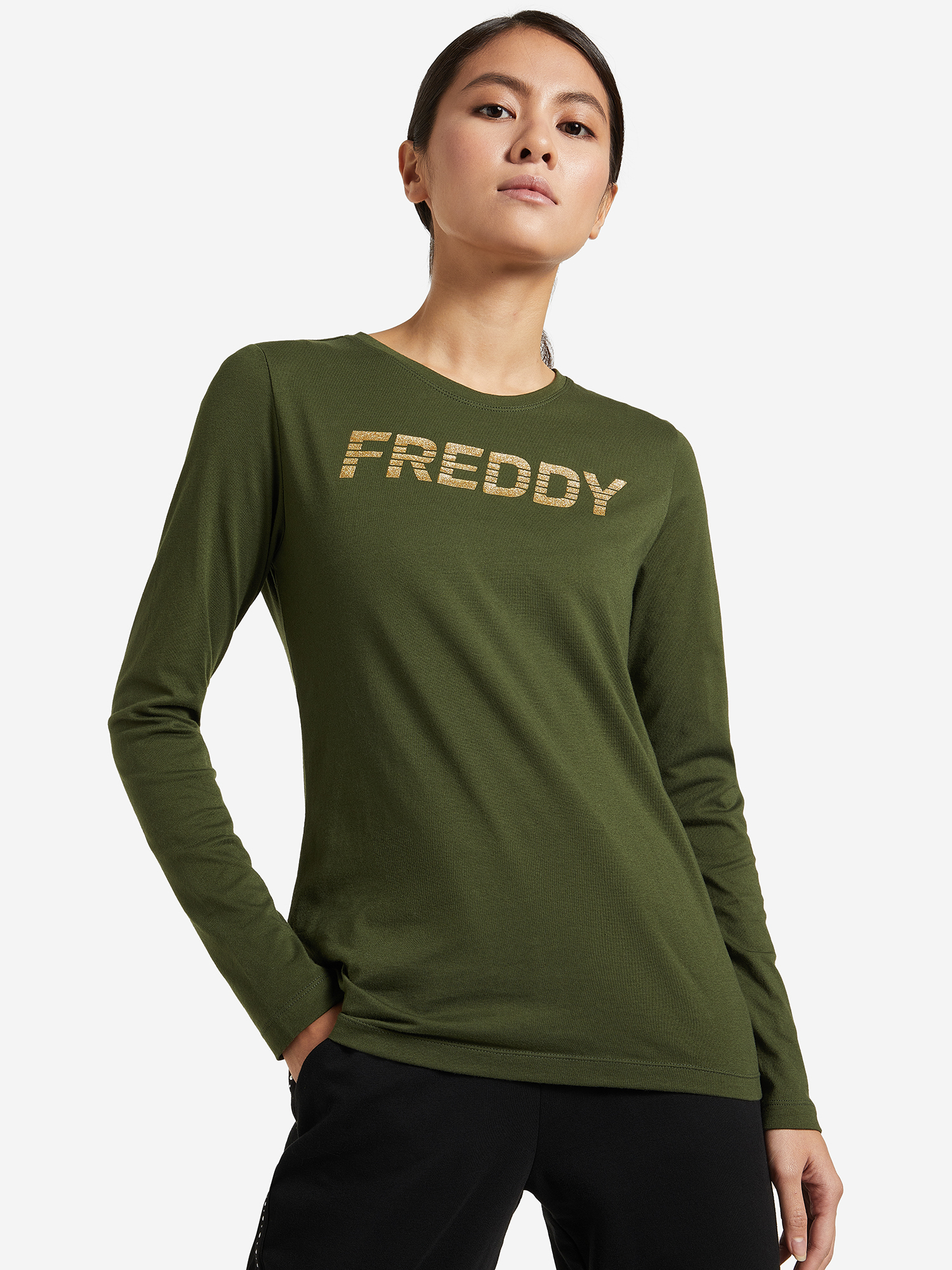 

Лонгслив женский Freddy, Зеленый