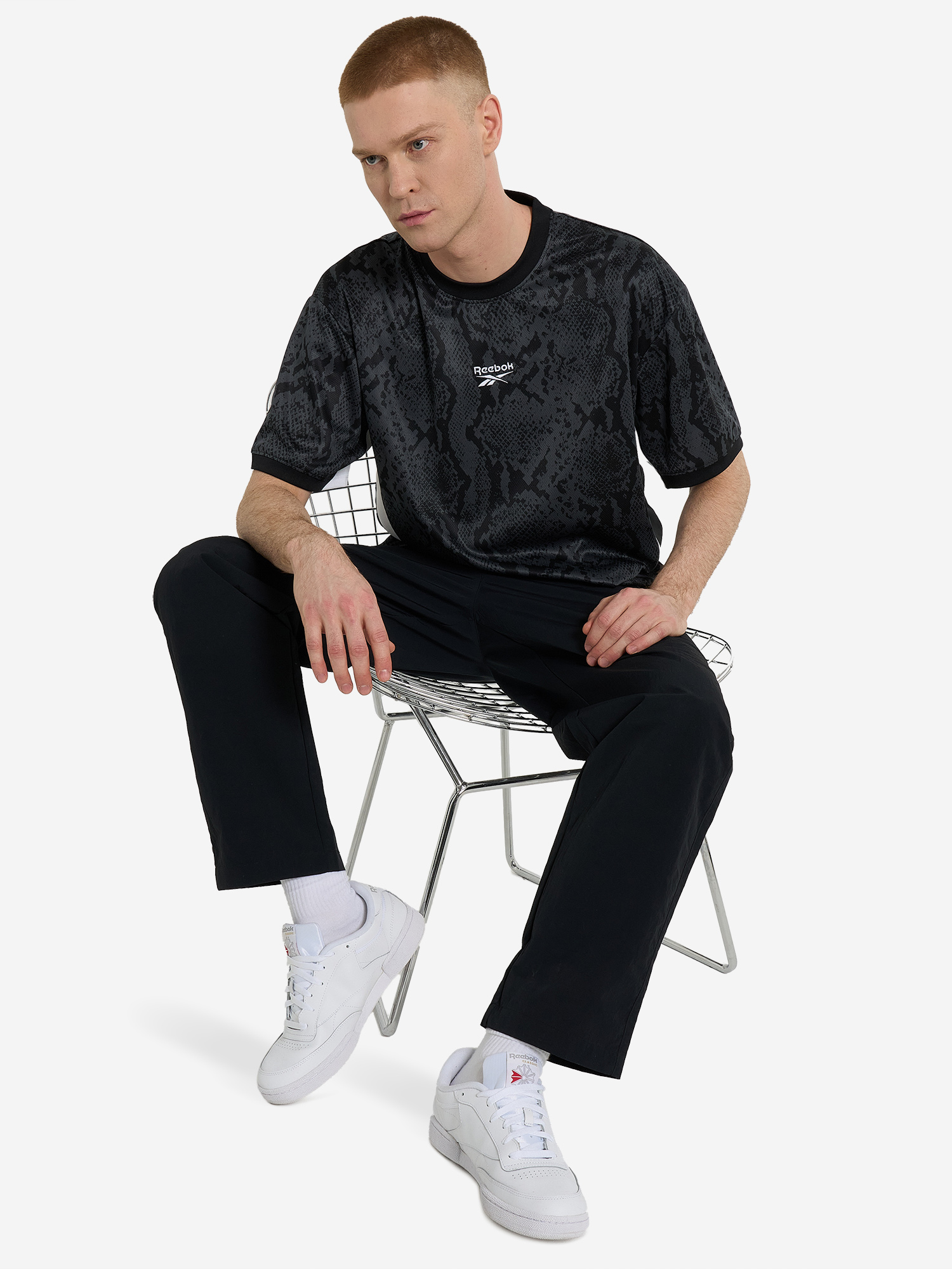 фото Футболка мужская reebok sportcode, черный