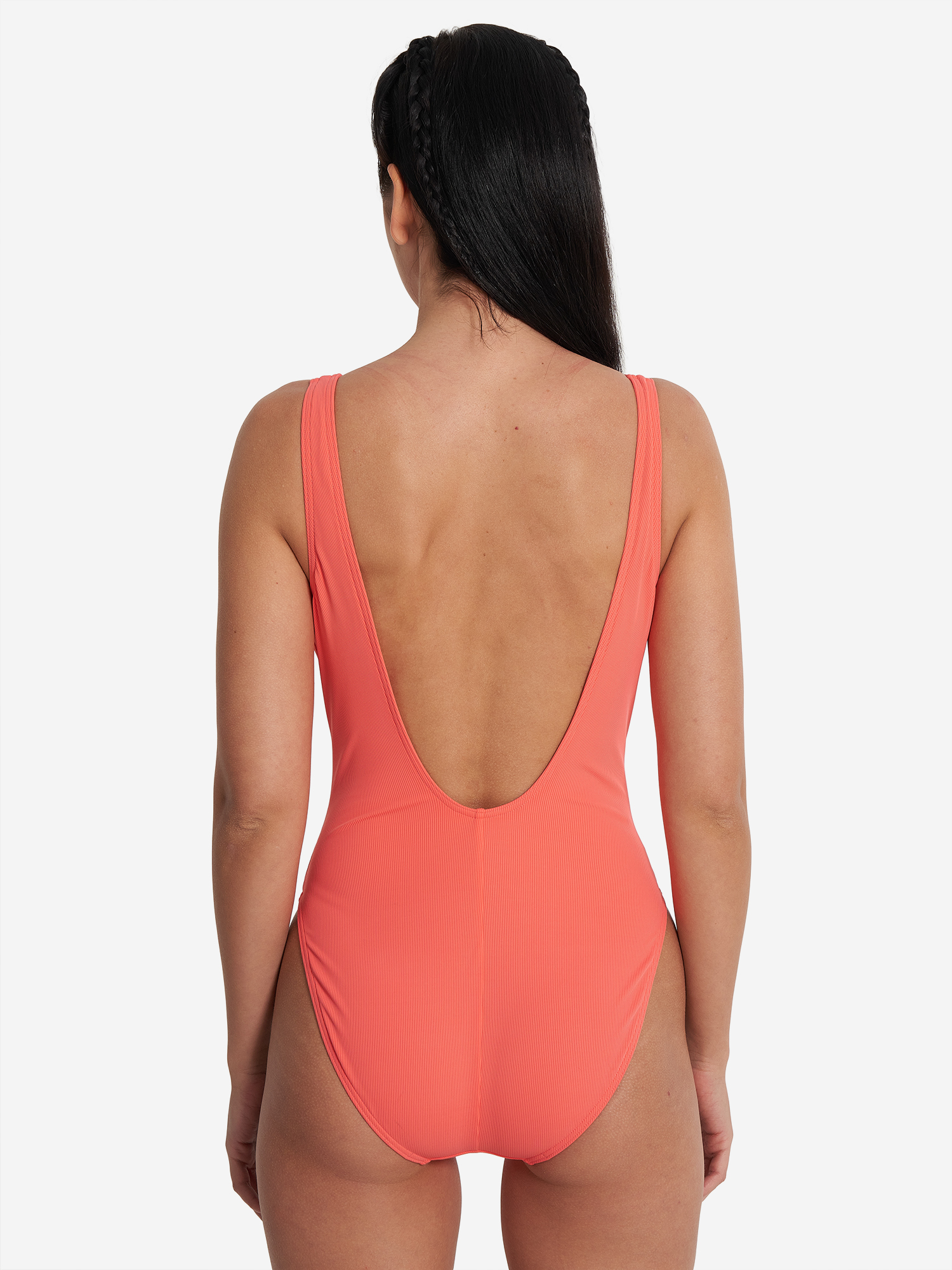 фото Купальник слитный женский speedo textd belted deep, оранжевый