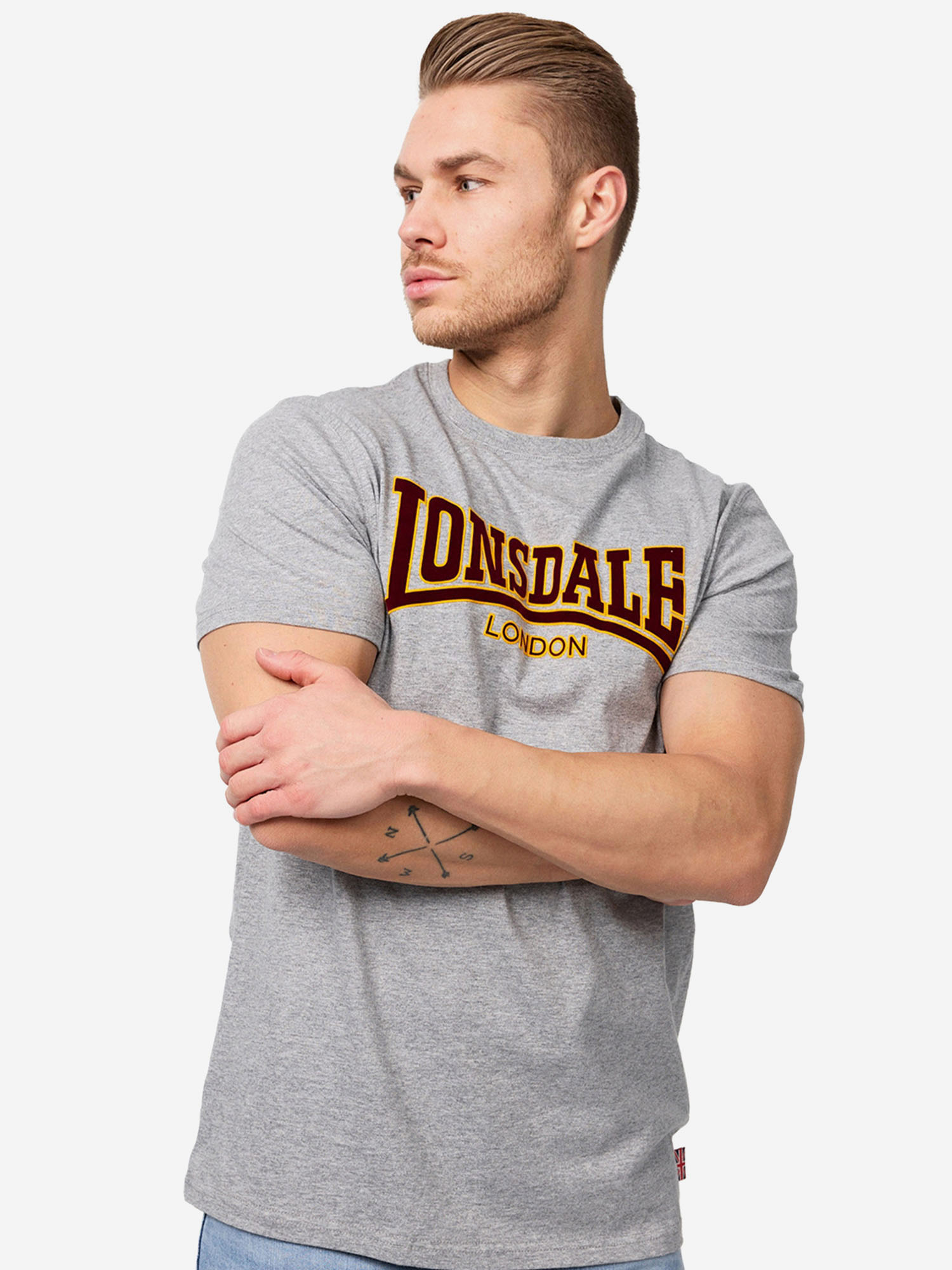 

Футболка мужская LONSDALE CLASSIC, Серый