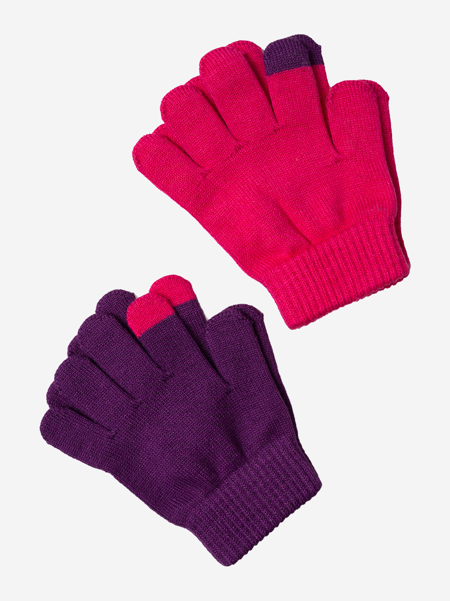 Изображение товара Перчатки для девочки в комплекте 2 пары PlayToday зимние и демисезонные