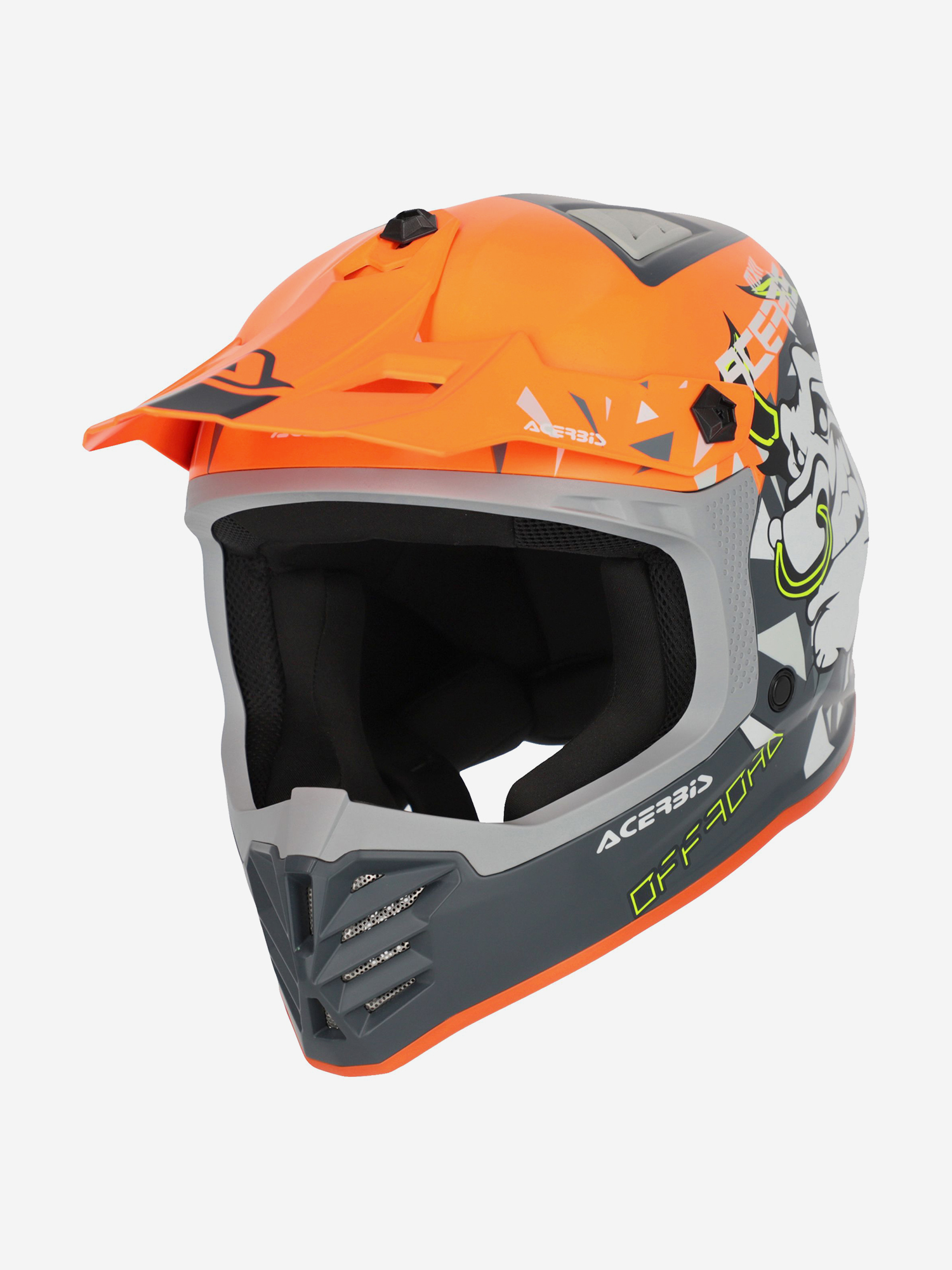 Шлем кроссовый детский Acerbis PROFILE JUNIOR Orange/Grey, Серый