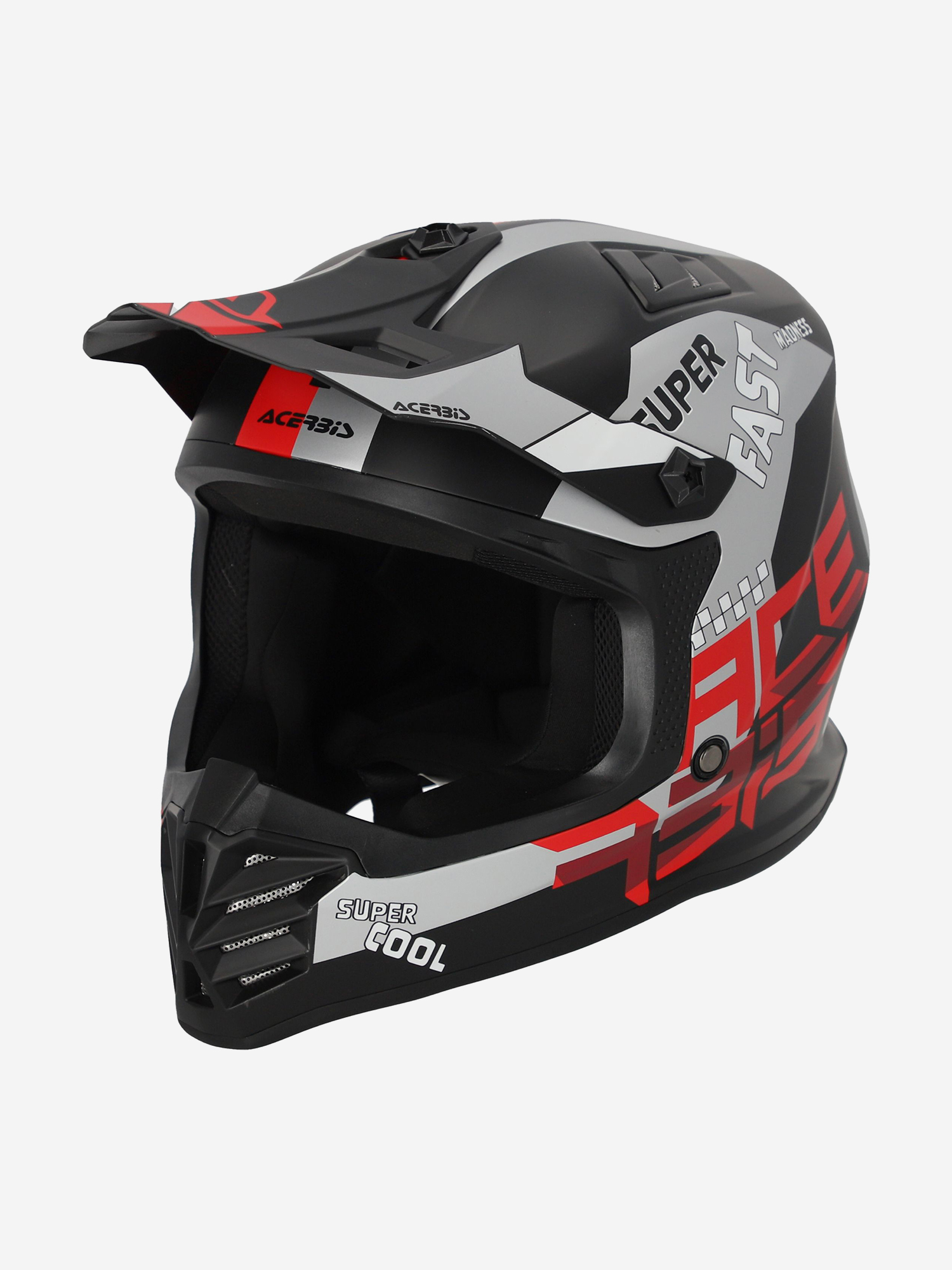 Шлем кроссовый детский Acerbis PROFILE JUNIOR Black/Red, Черный