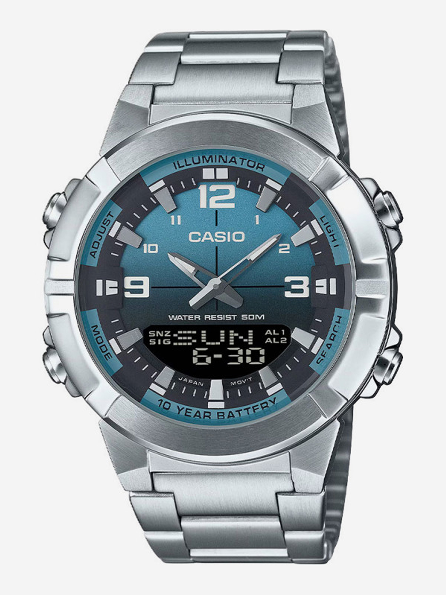 Изображение товара Спортивные часы CASIO AMW-870DA-2A2, Синий/серебристый