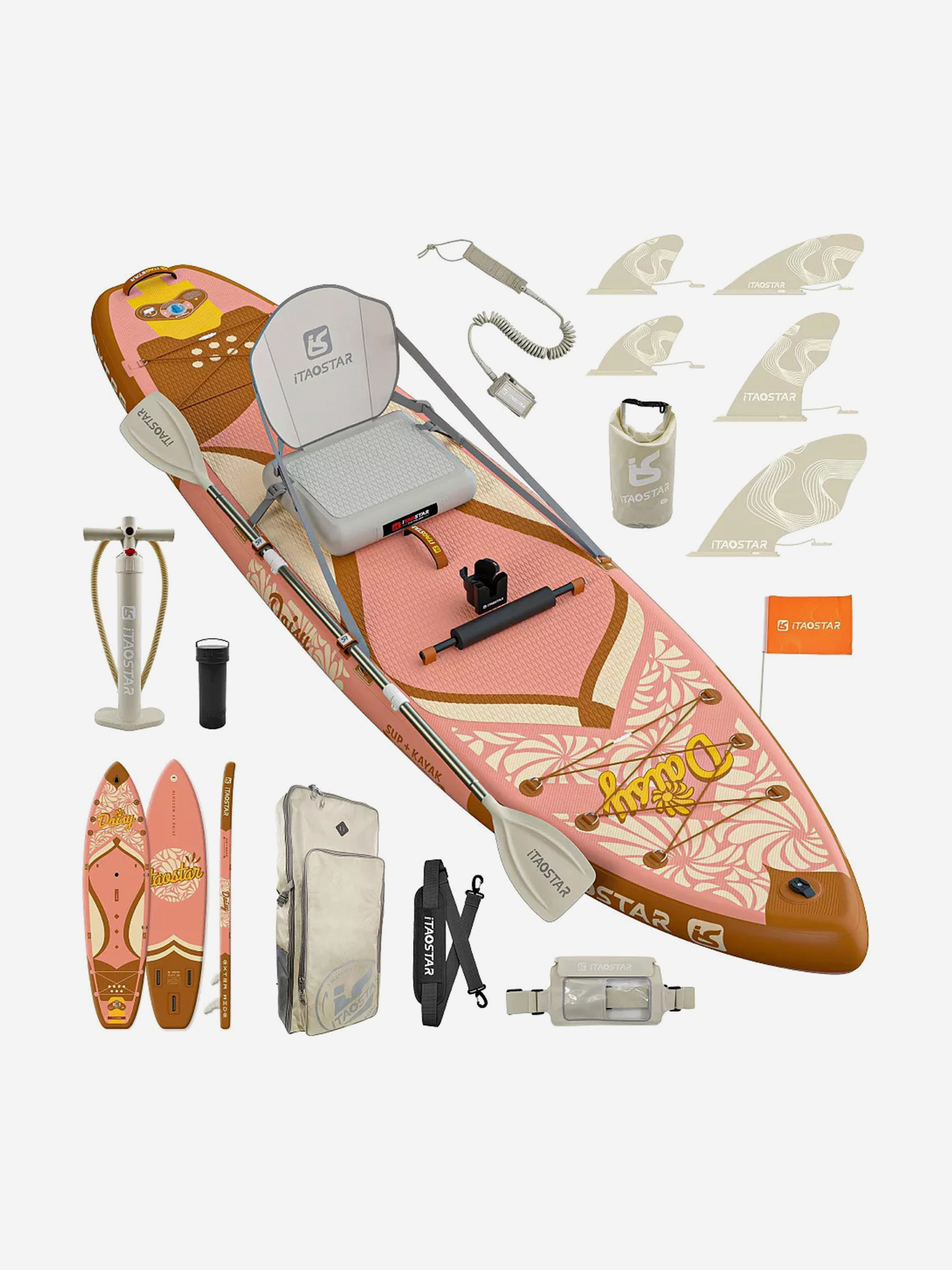 

SUP-доска iTaoStar Daisy Sophisticated pink, Золотой
