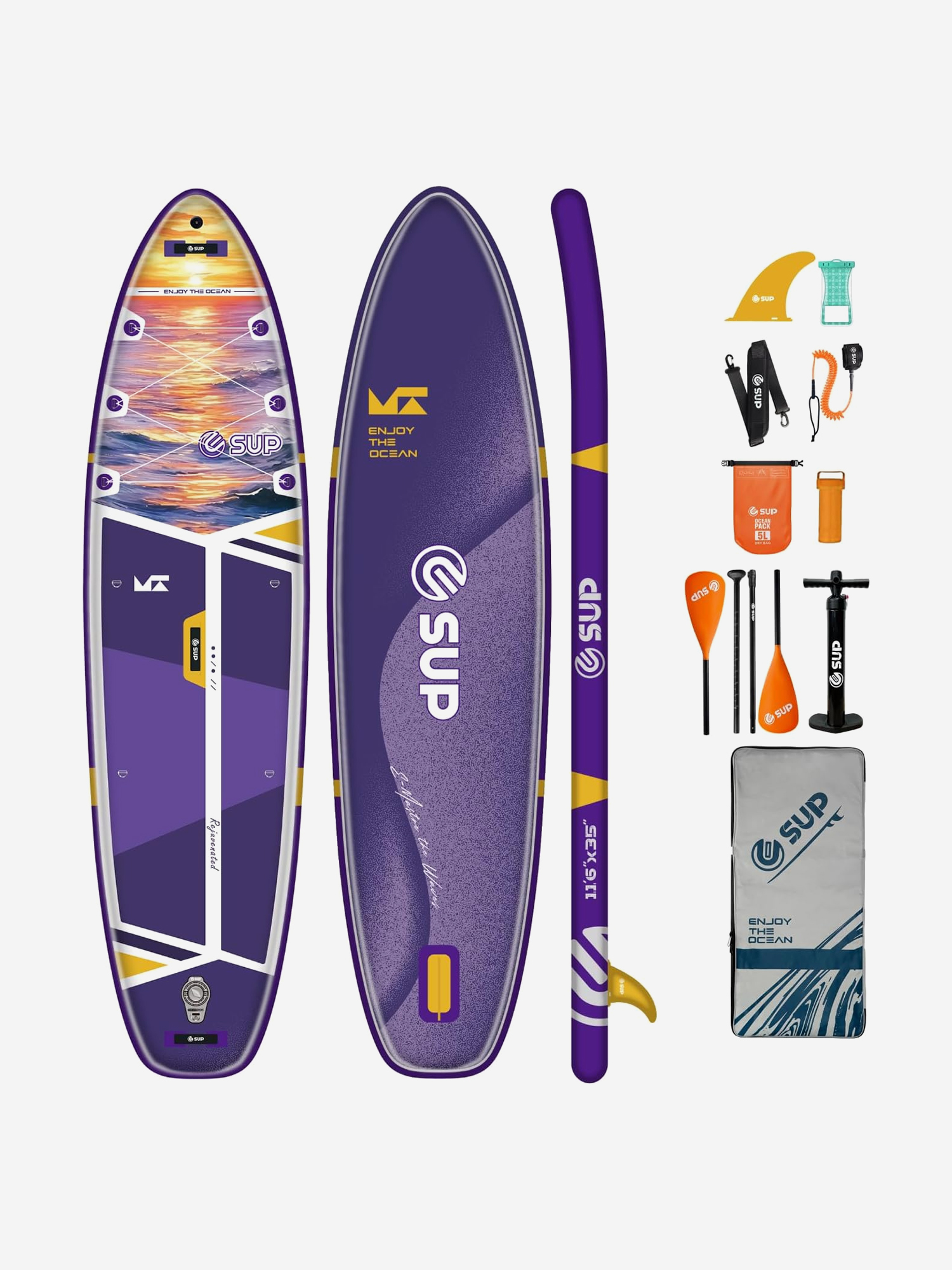 Изображение товара Надувной SUP-доска E-SUP Ultra Violet 11 6 универсальный водный спортивный инвентарь